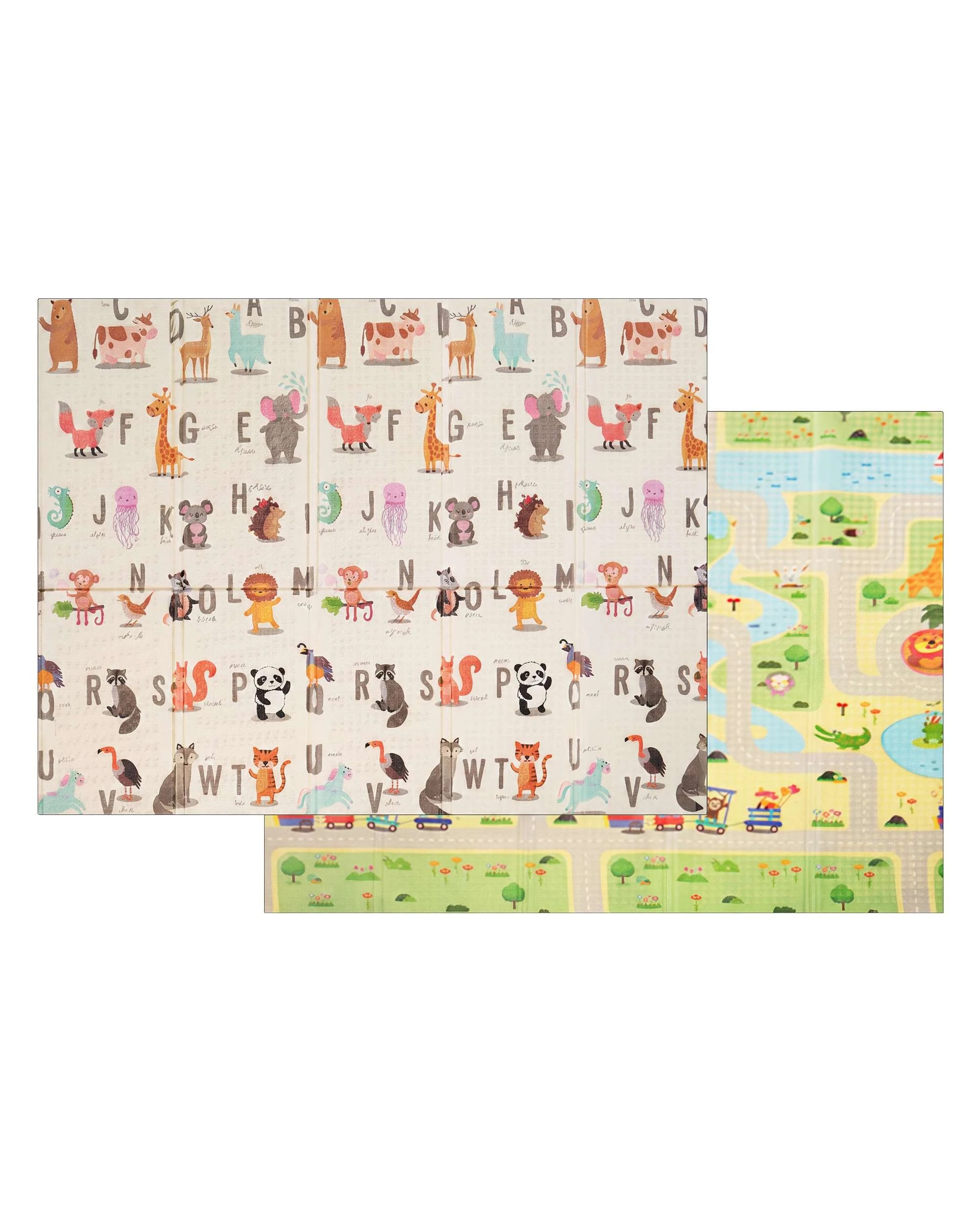 1 Playpals Reversible Kids Play Mat Foldable Baby Crawling Floor Pad XPE Foam Non-slip Carpet Alphabet, 1 of 10