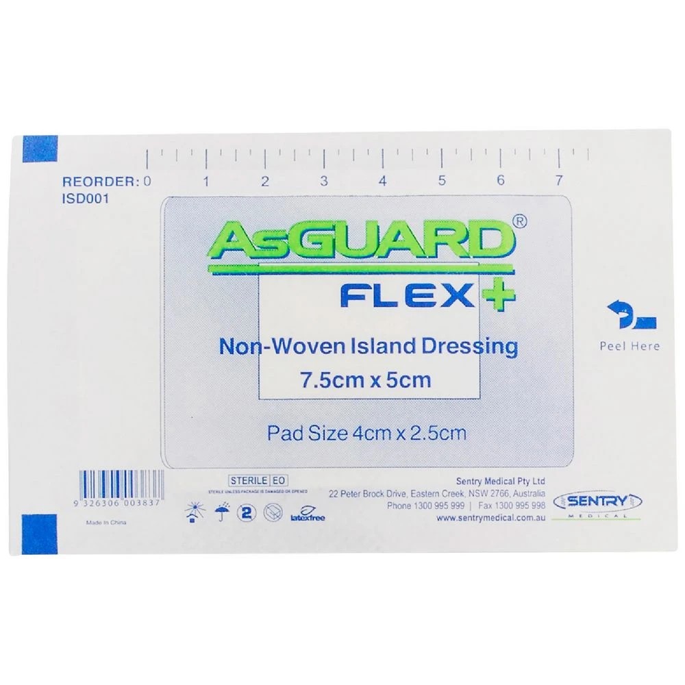 1 Sentry Non-Woven Island Dressing 7.5 cm 50 Pack, 1 of 1