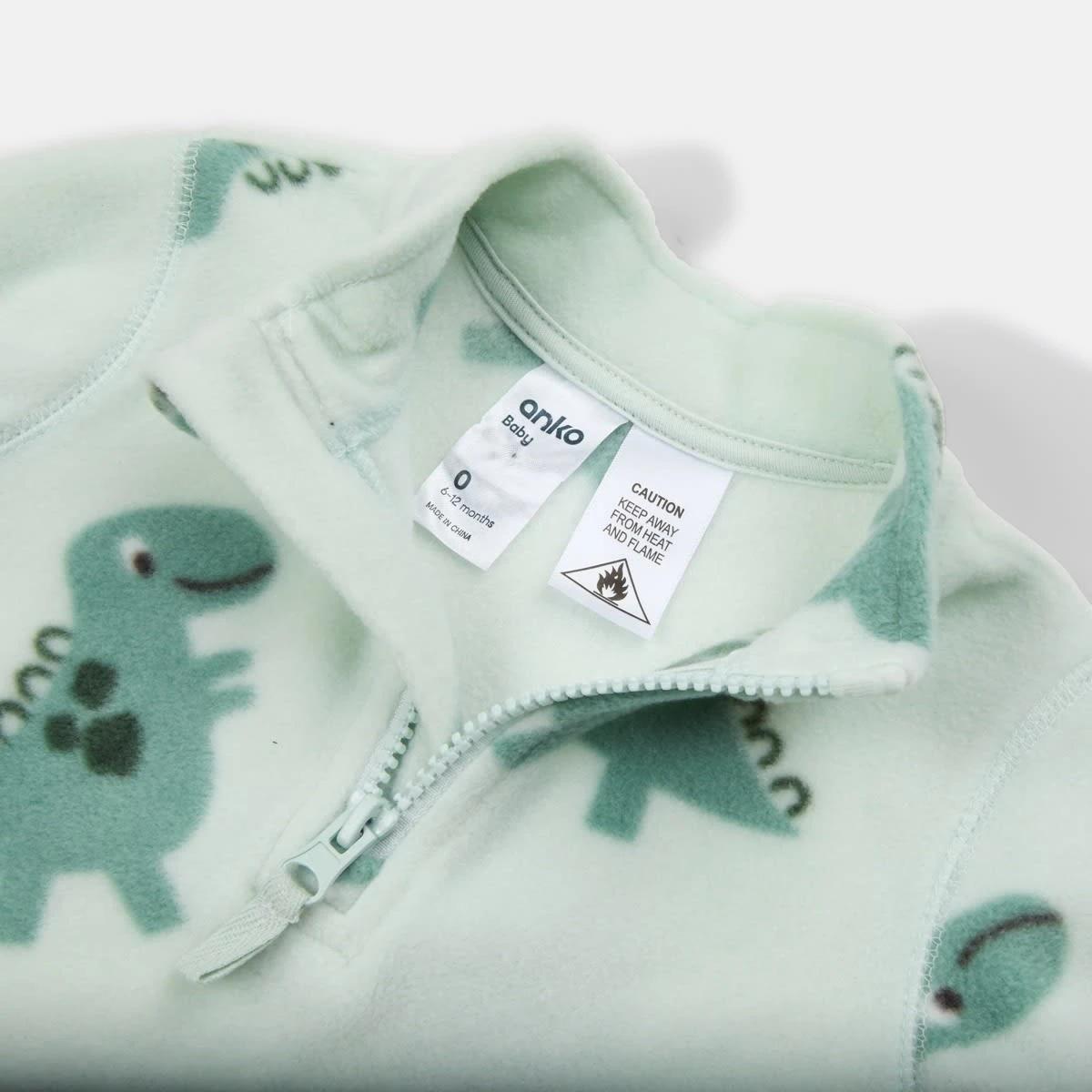 3 Polar Fleece Set Blu Dino, 3 of 5