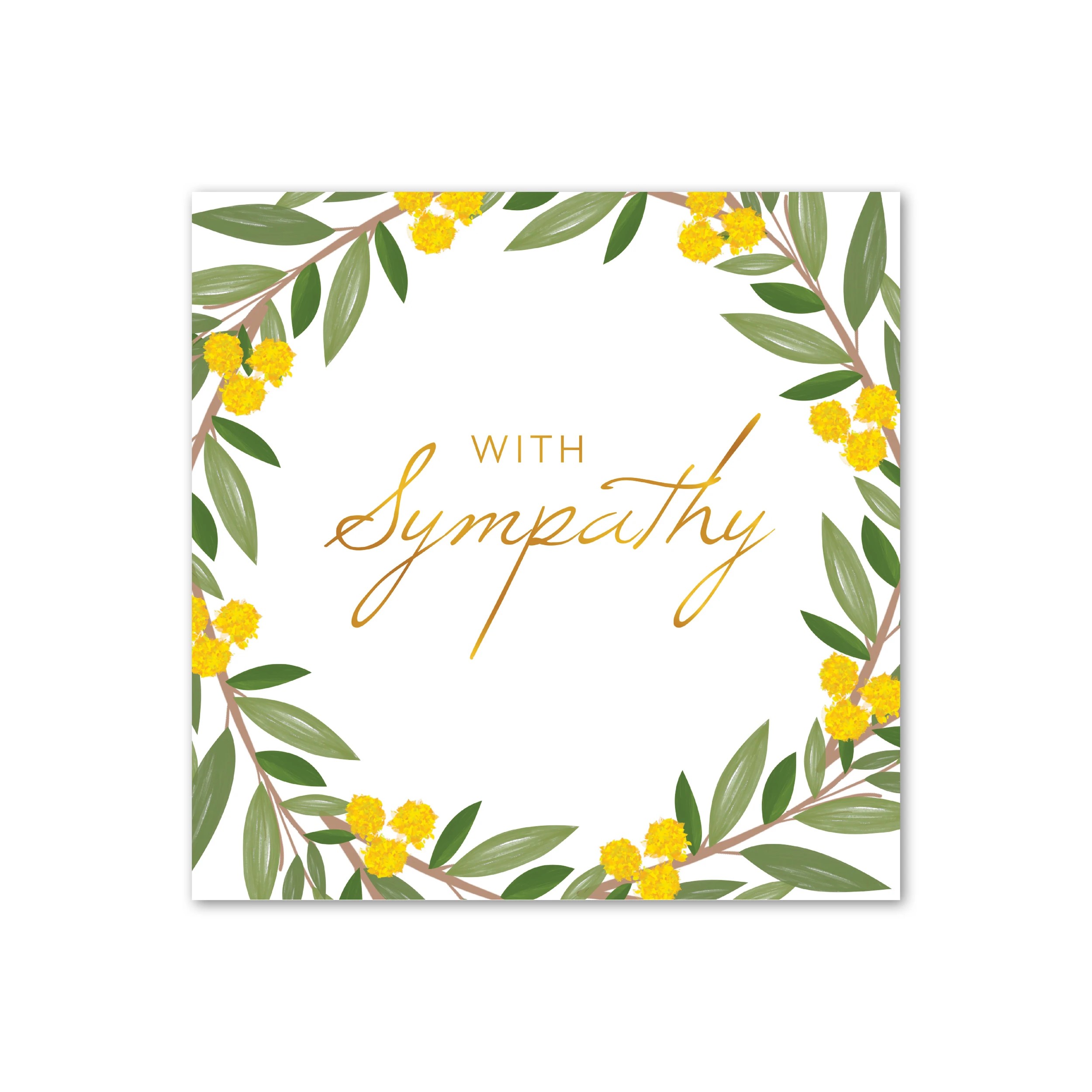 3 Hallmark Sympathy Card - Wattle Wreath, 3 of 3