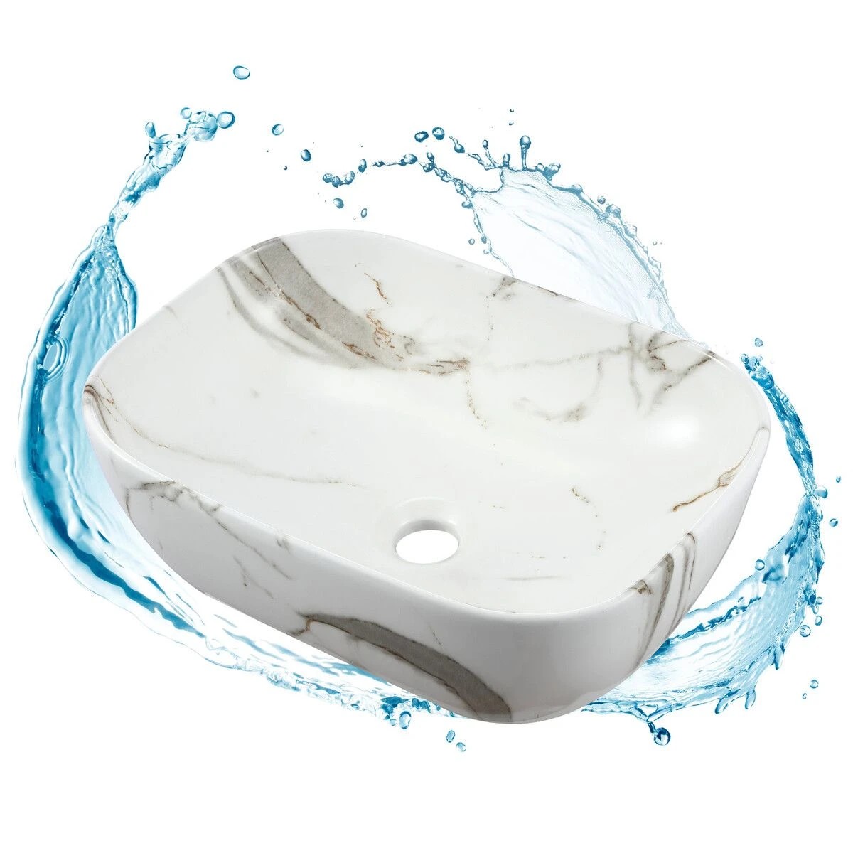 6 LUXSUITE Bathroom Vanity Sink Basin Vessel Hand Wash Washing Bowl Countertop Toilet Bath Above Counter Modern, 6 of 6