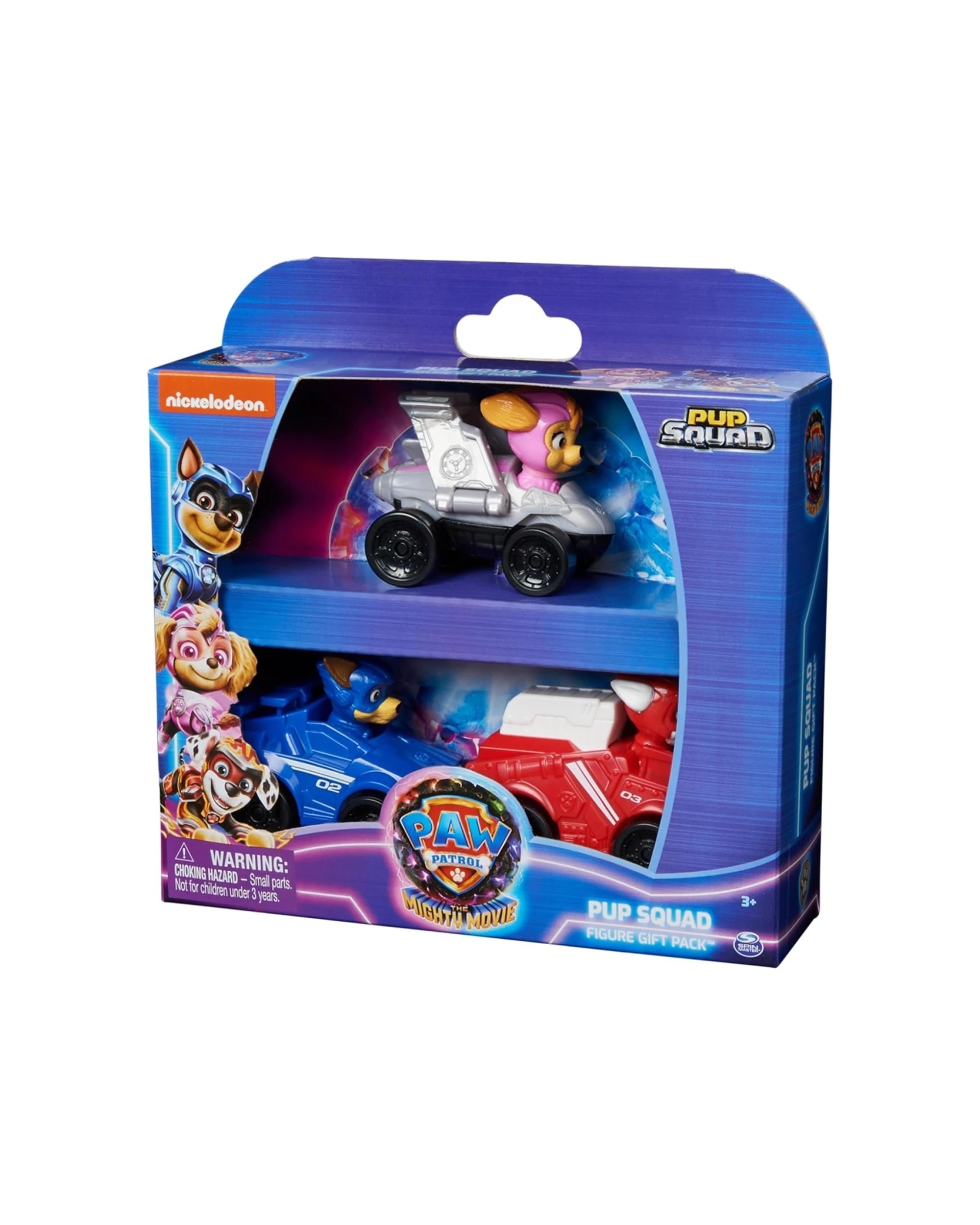 5 Paw Patrol Pup Squad Racers Vehicle Gift Set With Chase,Marshall,Skye - Multi, 5 of 5