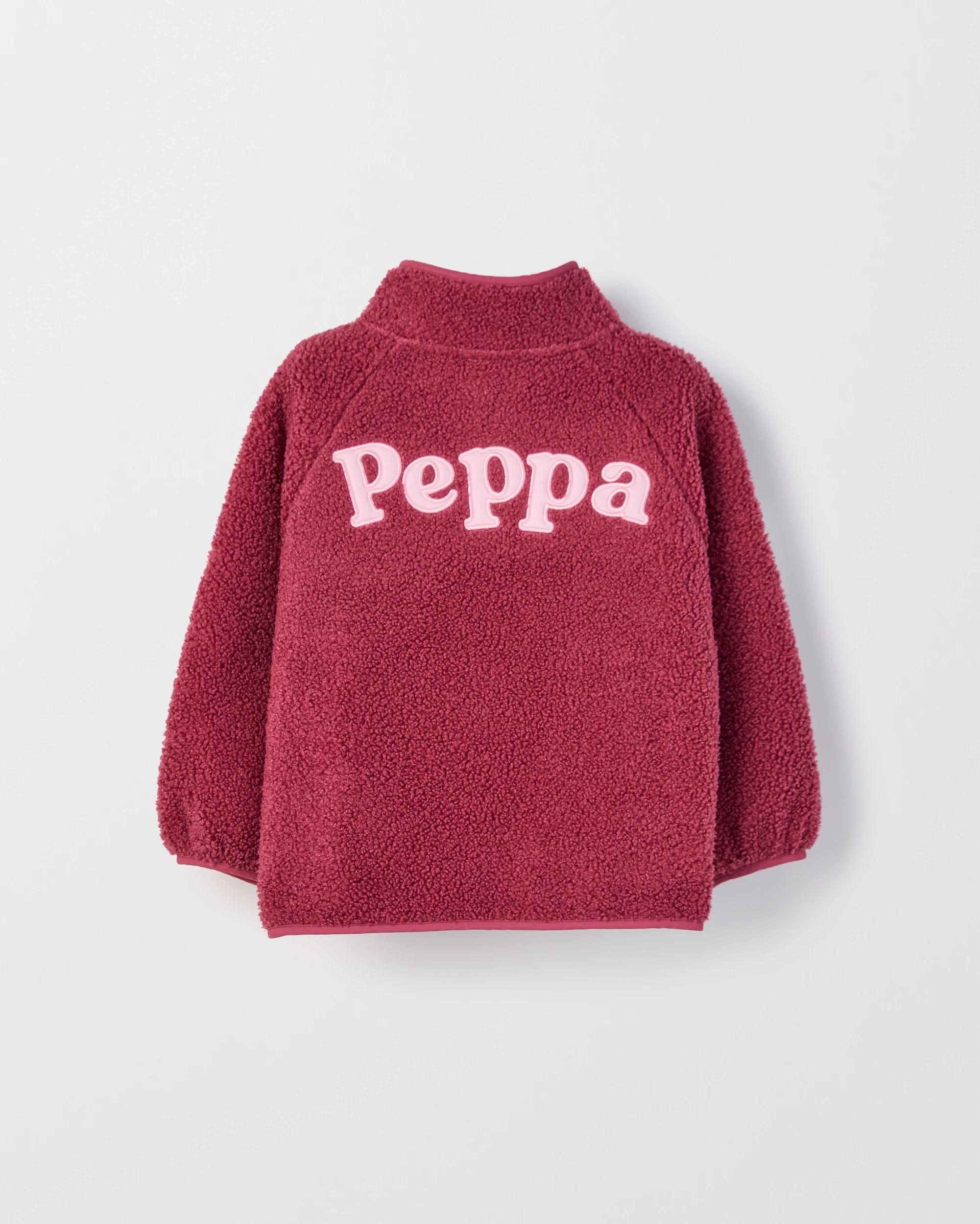 7 Peppa Pig Teddy Fleece Embroidered Jacket PINK, 7 of 8