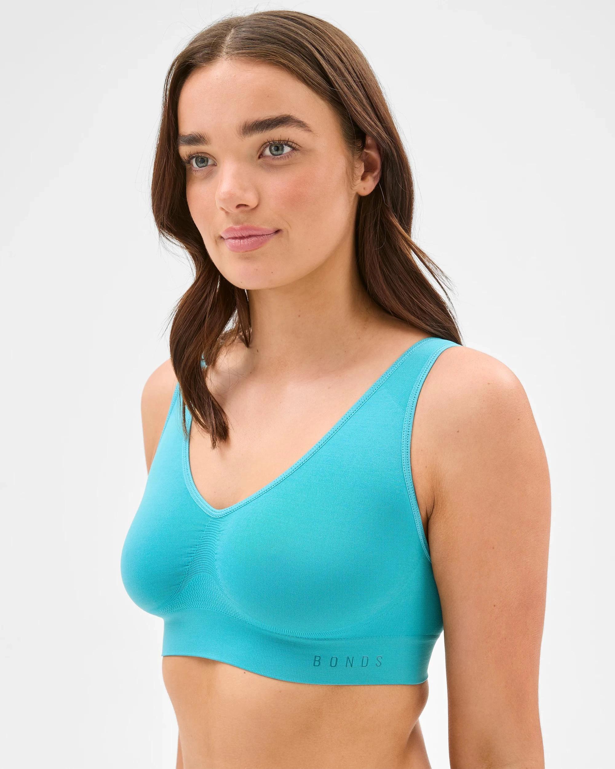 2 Womens Seamless Comfy Crop Top - Bonds CARIBBEAN GREEN, 2 of 4