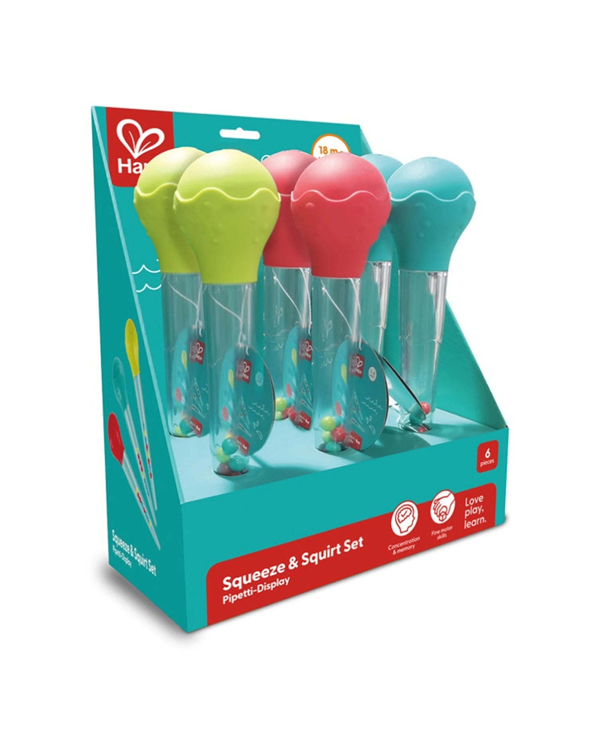 2 Hape Squeeze & Squirt Bath Toys 3pc Water Beads Spout Plastic Set, 2 of 3