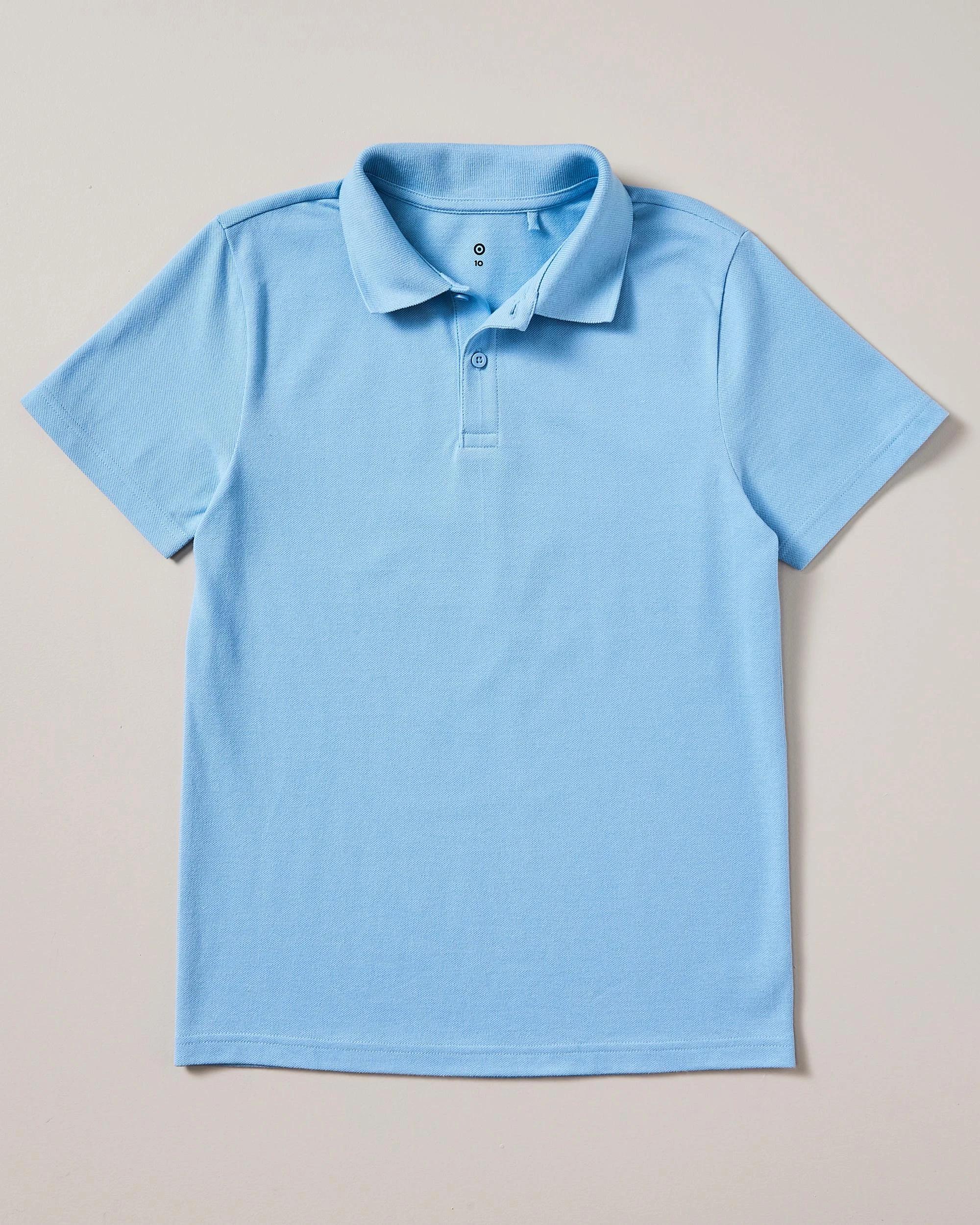 5 Target Short Sleeve School Polos LIGHT BLUE, 5 of 10