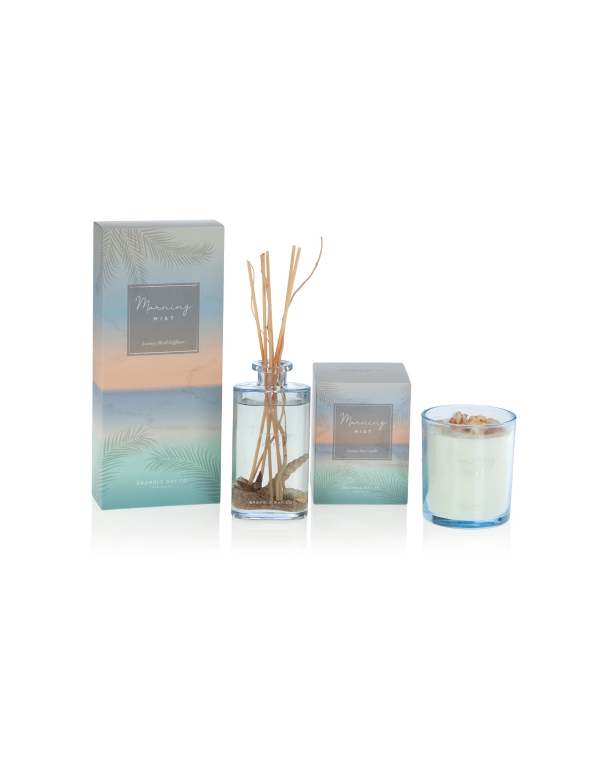 4 Bramble Bay Ocean Morning Mist Glass Reed Diffuser Scented Home Fragrance 150ml - Natural, 4 of 4
