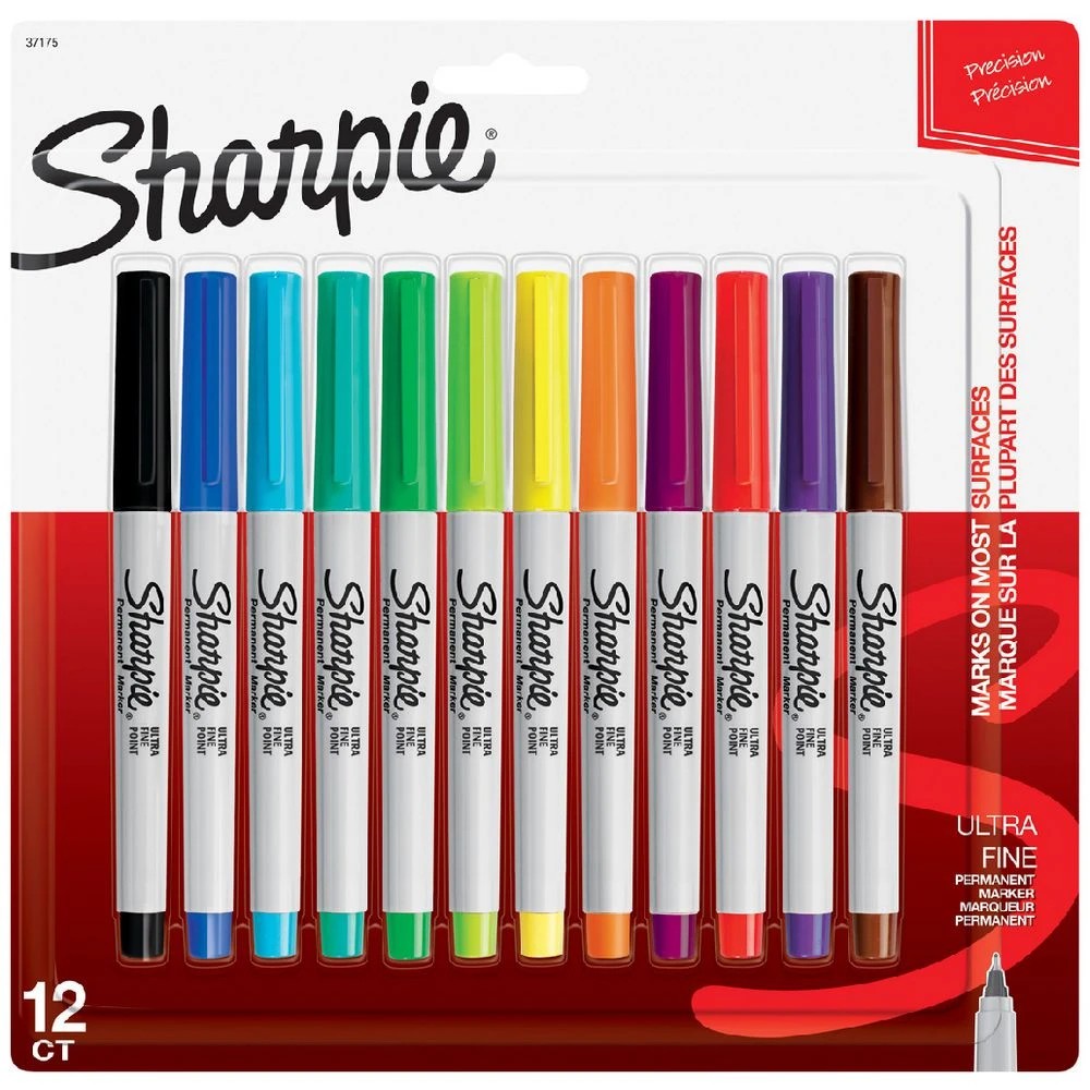 1 Sharpie Ultra Fine Permanent Markers Assorted 12 Pack, 1 of 8