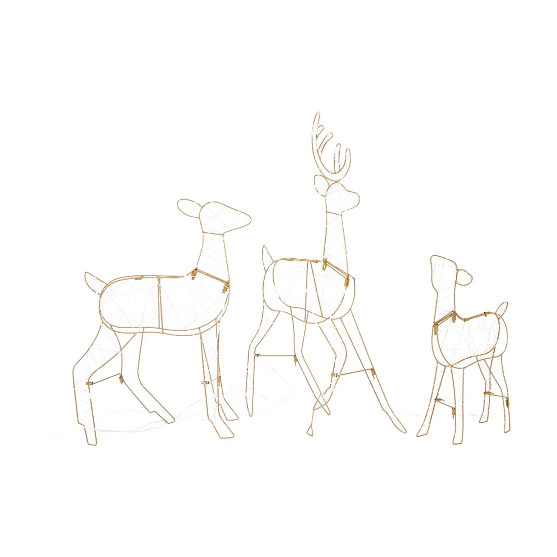 2 3 Pack Solar Powered LED Light Up Standing Reindeer, 2 of 8