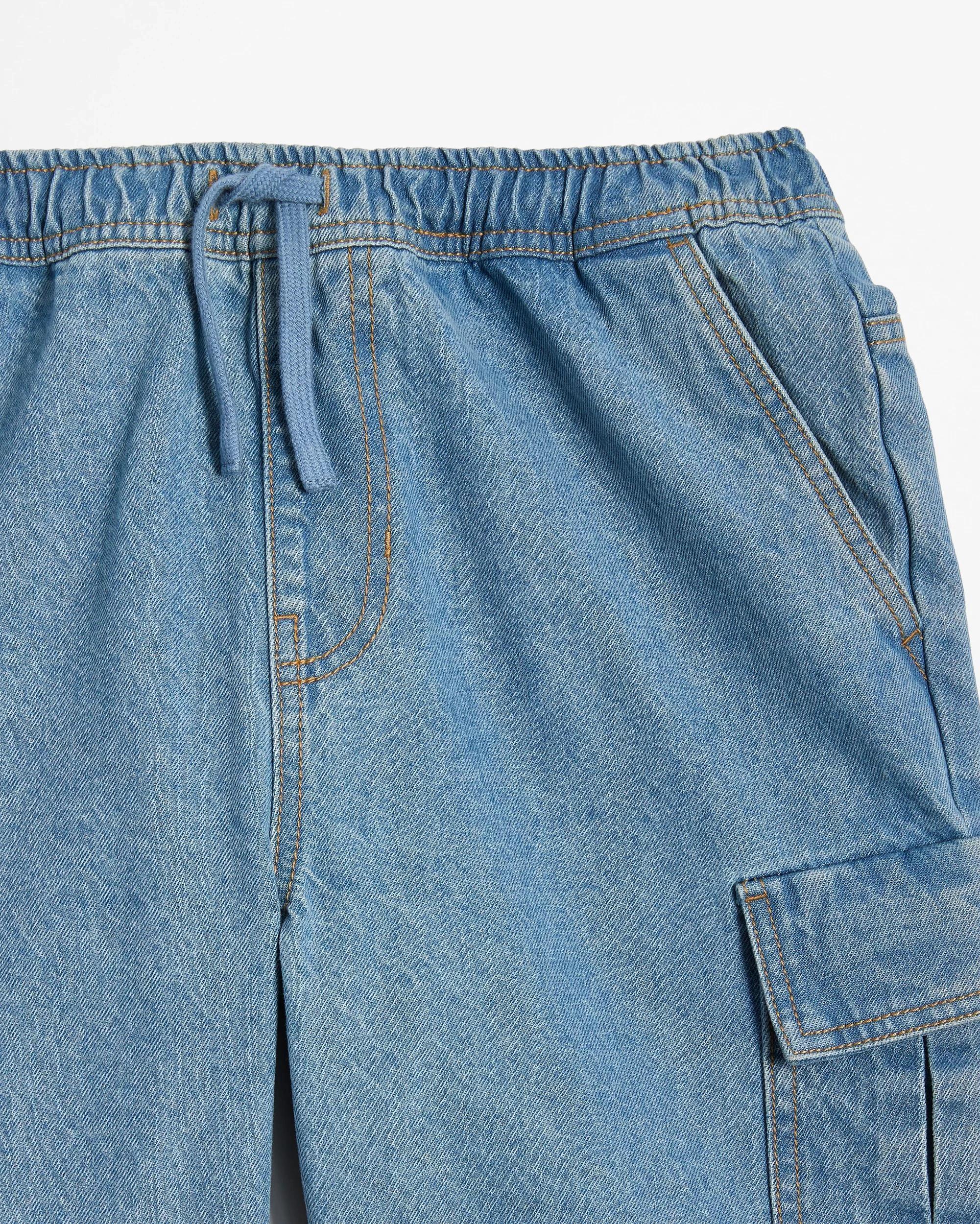 5 Target Denim Cargo Shorts MID WASH, 5 of 5