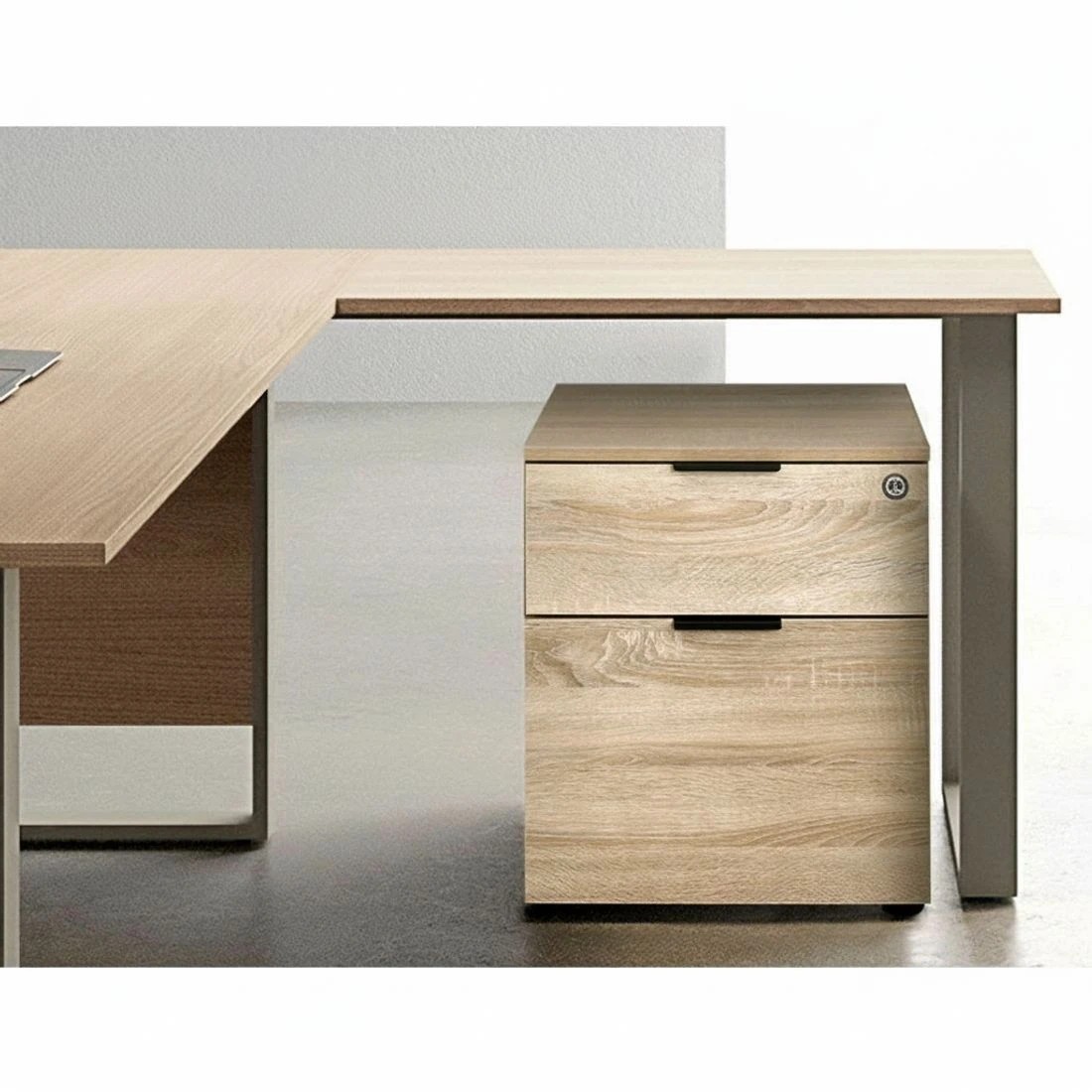 7 Artiss Filing Cabinet 2 Drawer Office Storage Organiser - Brown, 7 of 8