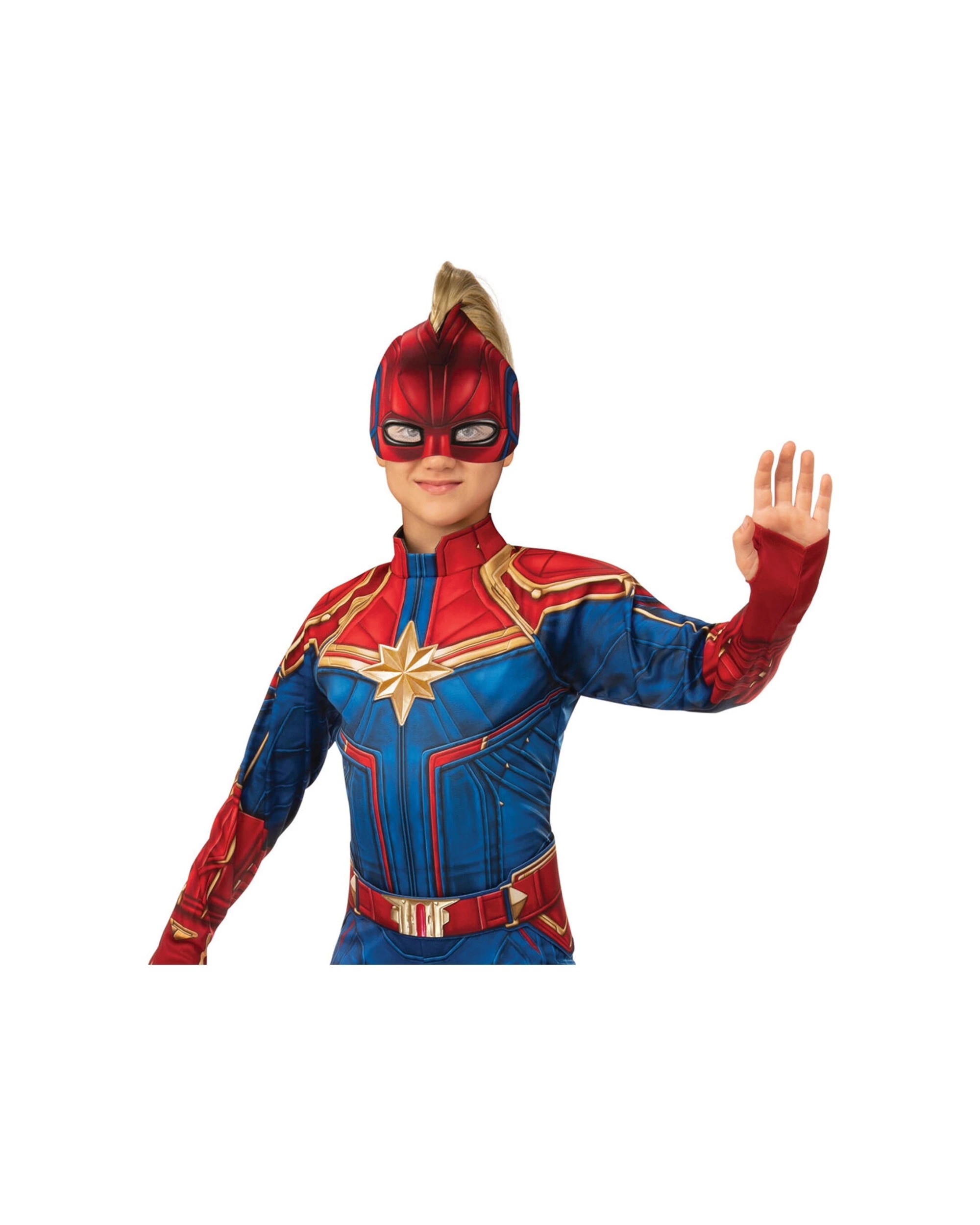 2 Marvel Captain Marvel Deluxe Hero Suit Dress Up Costume S - Multi, 2 of 2