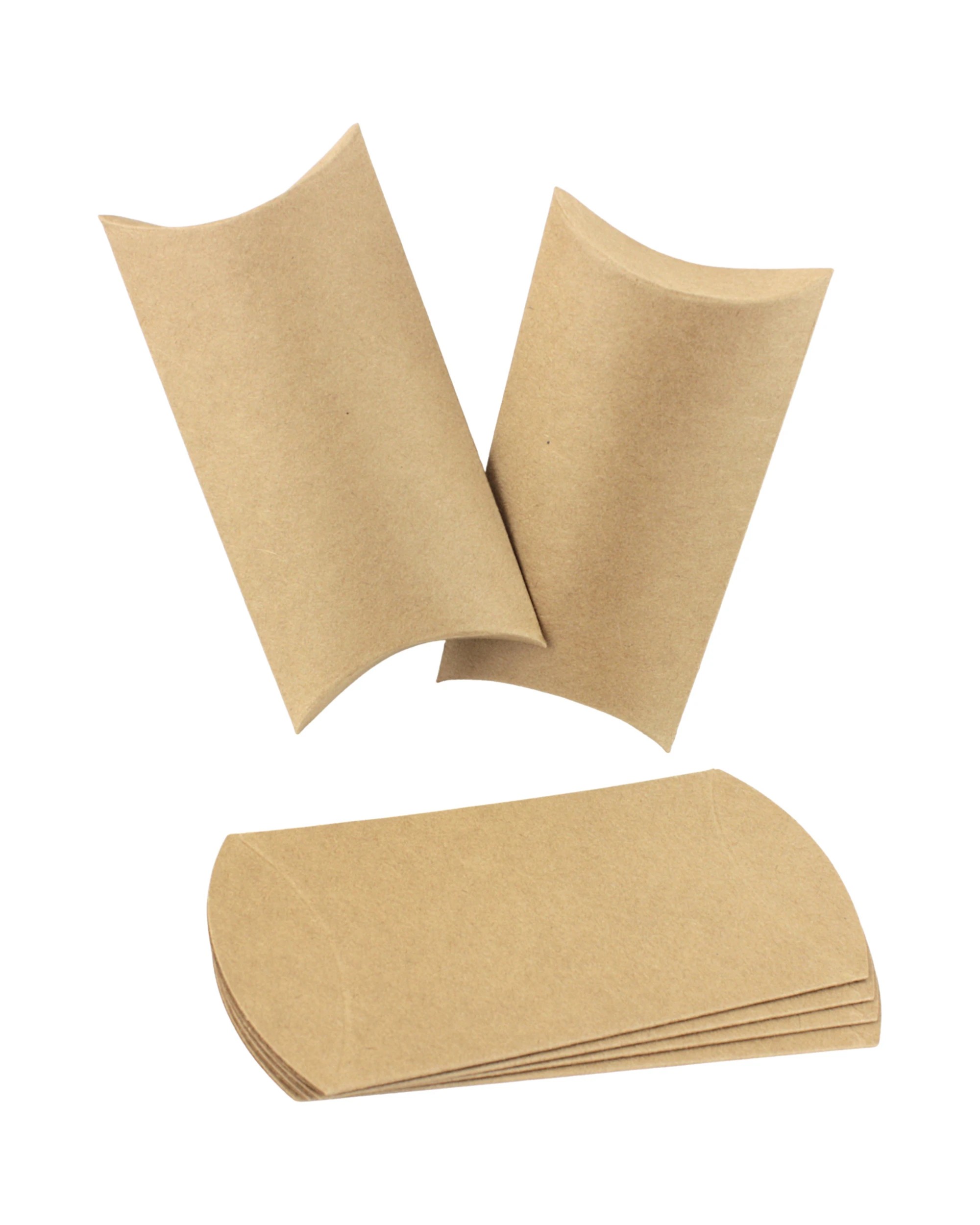 1 Party Maker Brown Kraft Paper Pillow Gift Boxes Pack of 6 - Brown, 1 of 3