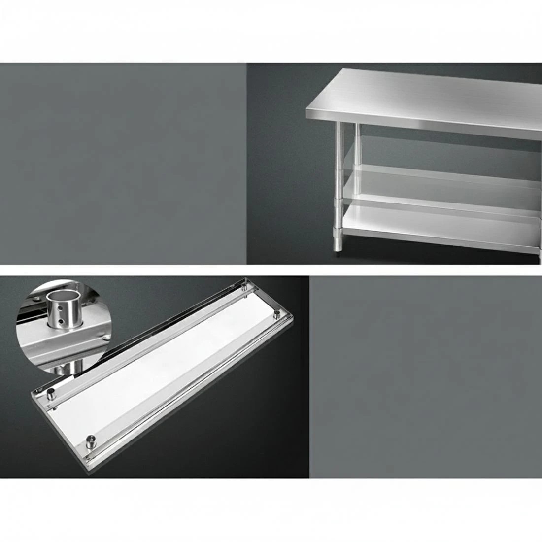 3 Cefito 1829x760mm Stainless Steel Kitchen Bench - Silver, 3 of 5