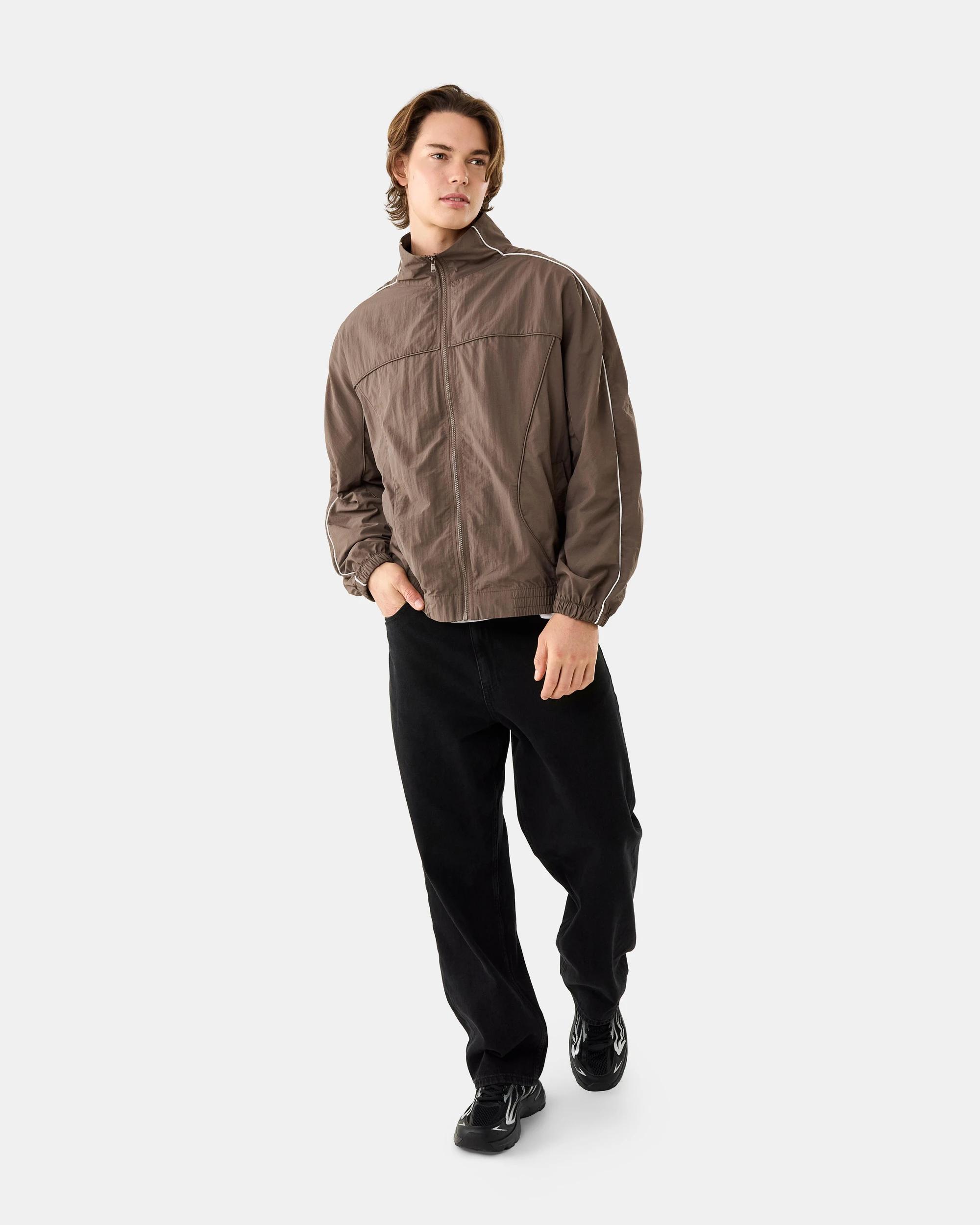 2 Piped Jacket Brn Drift, 2 of 8