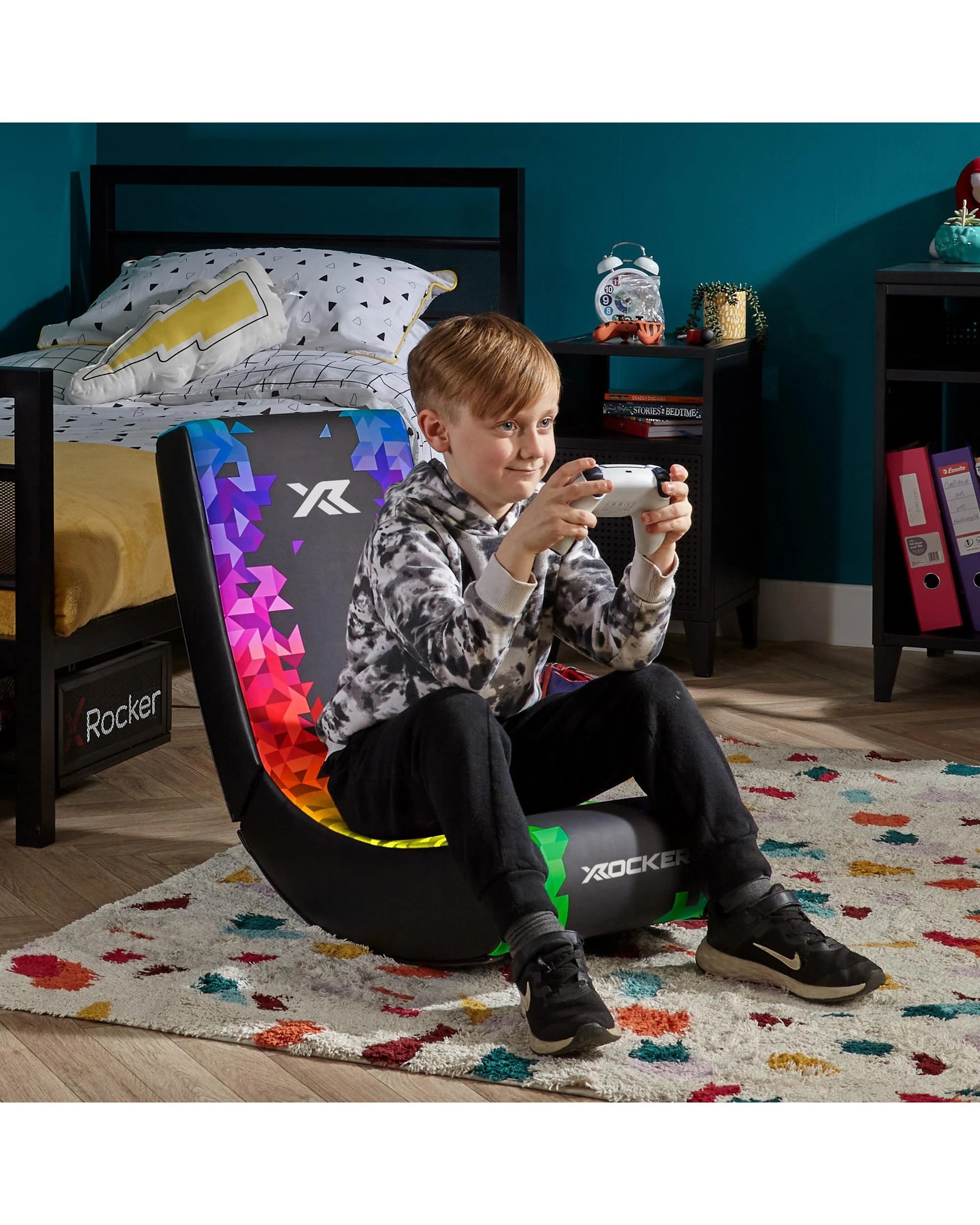 7 X Rocker Video Rocker Solo Gaming Chair - Prism - Black, 7 of 8