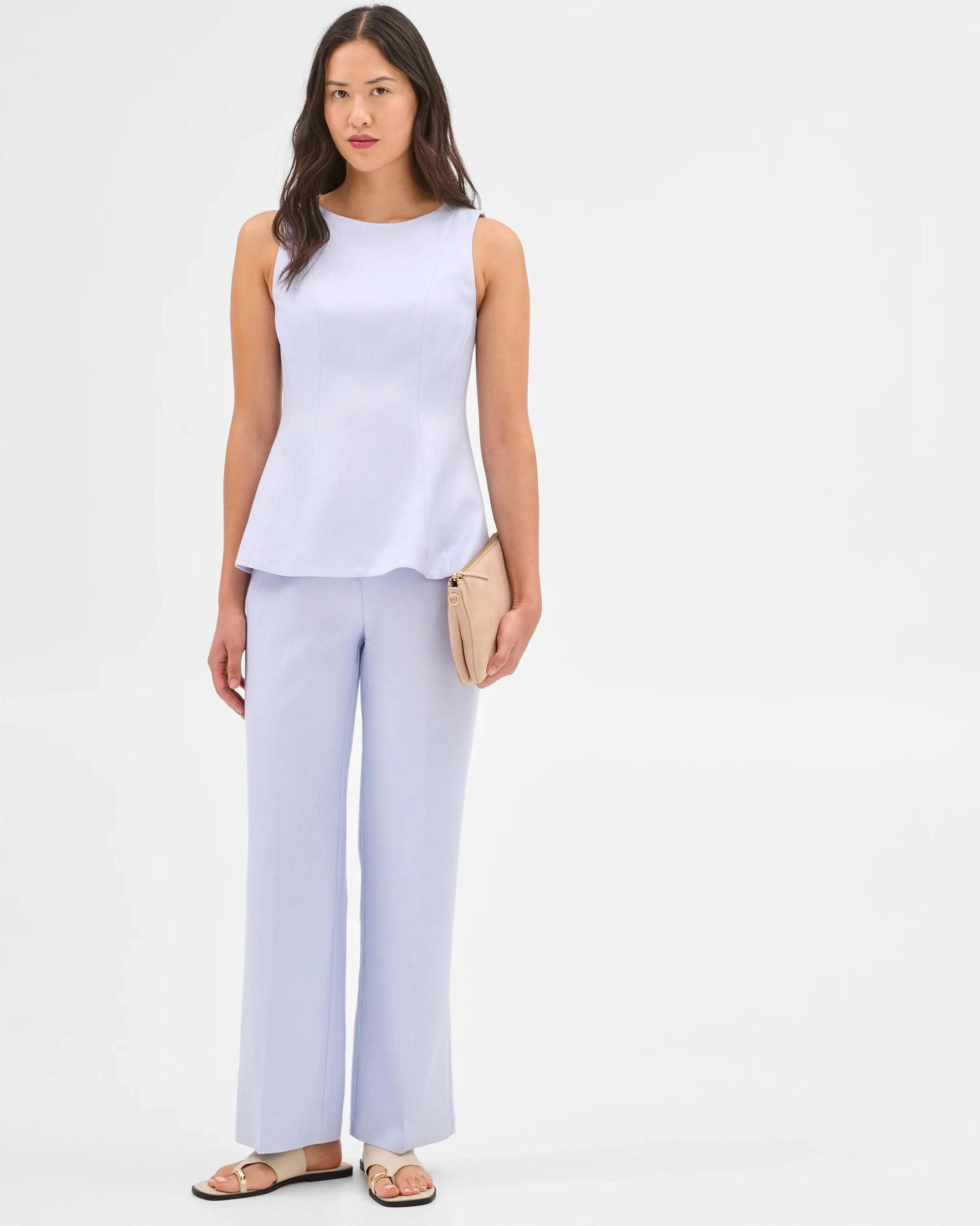 1 Sleeveless Textured Pleat Detail Top - Preview BABY LAVENDER, 1 of 5