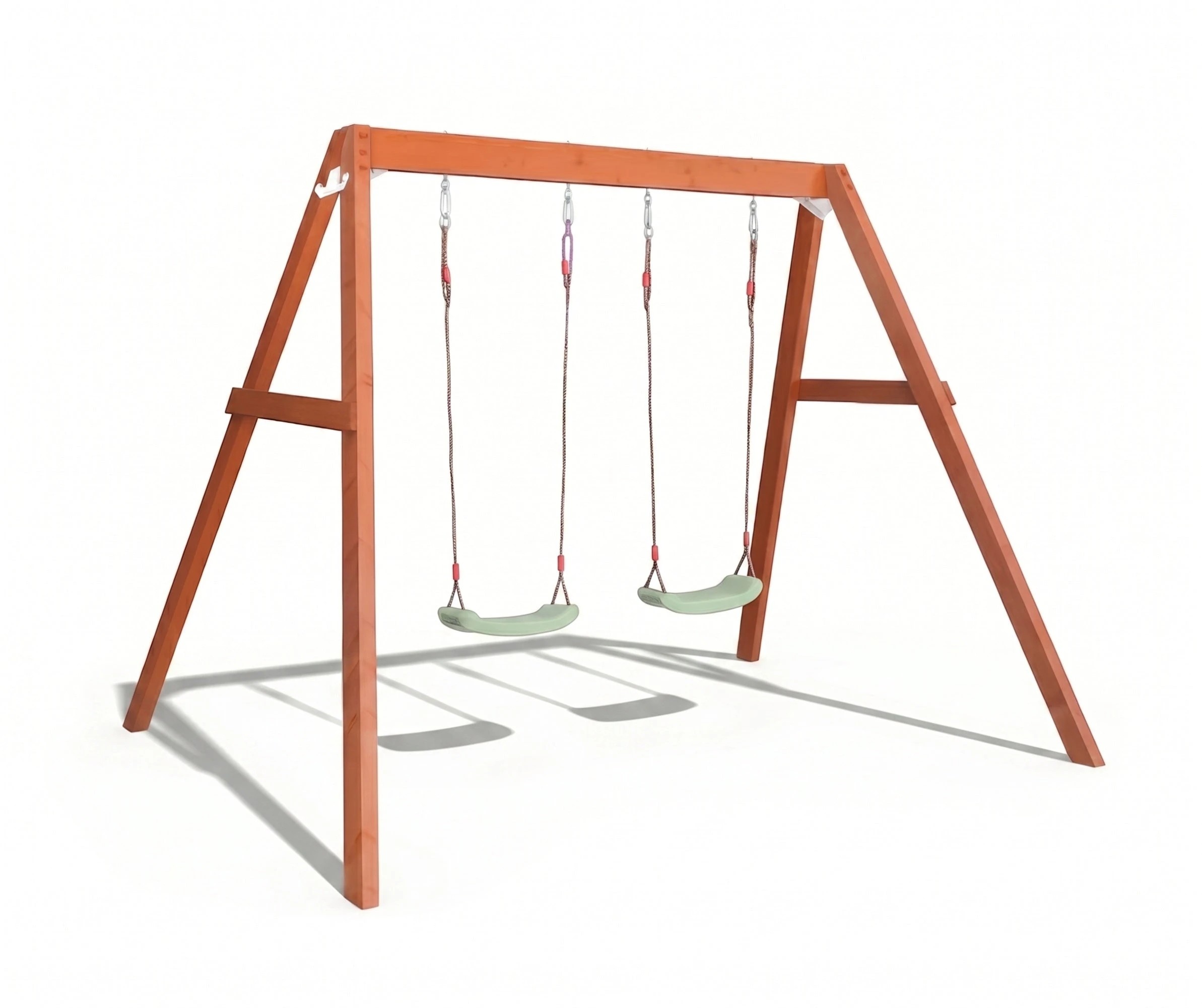 3 Hide & Seek Kids Lucas Timber Swing Set - Sage - Green, 3 of 3