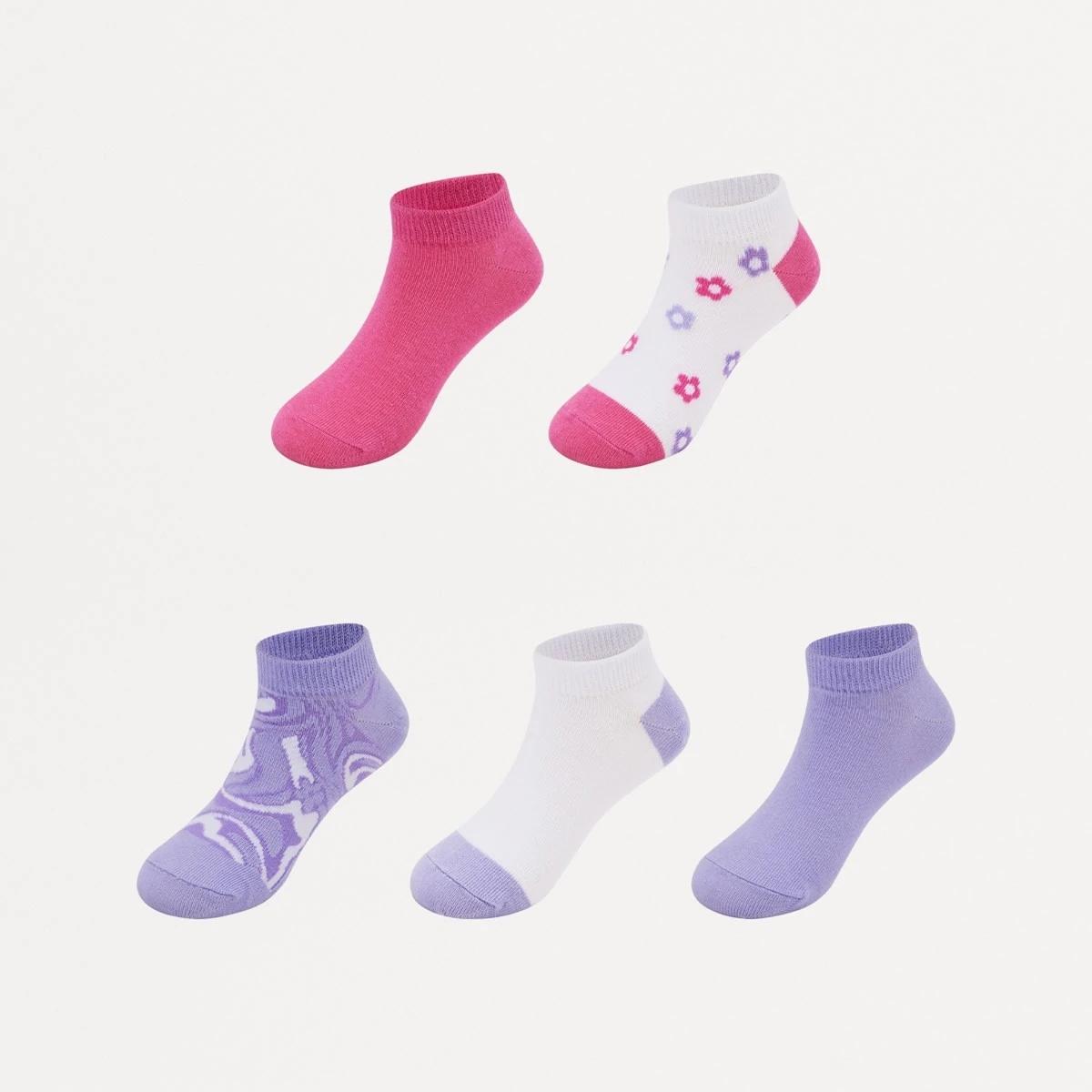 1 5 Pack Low Cut Socks FLORAL SWIRL, 1 of 3