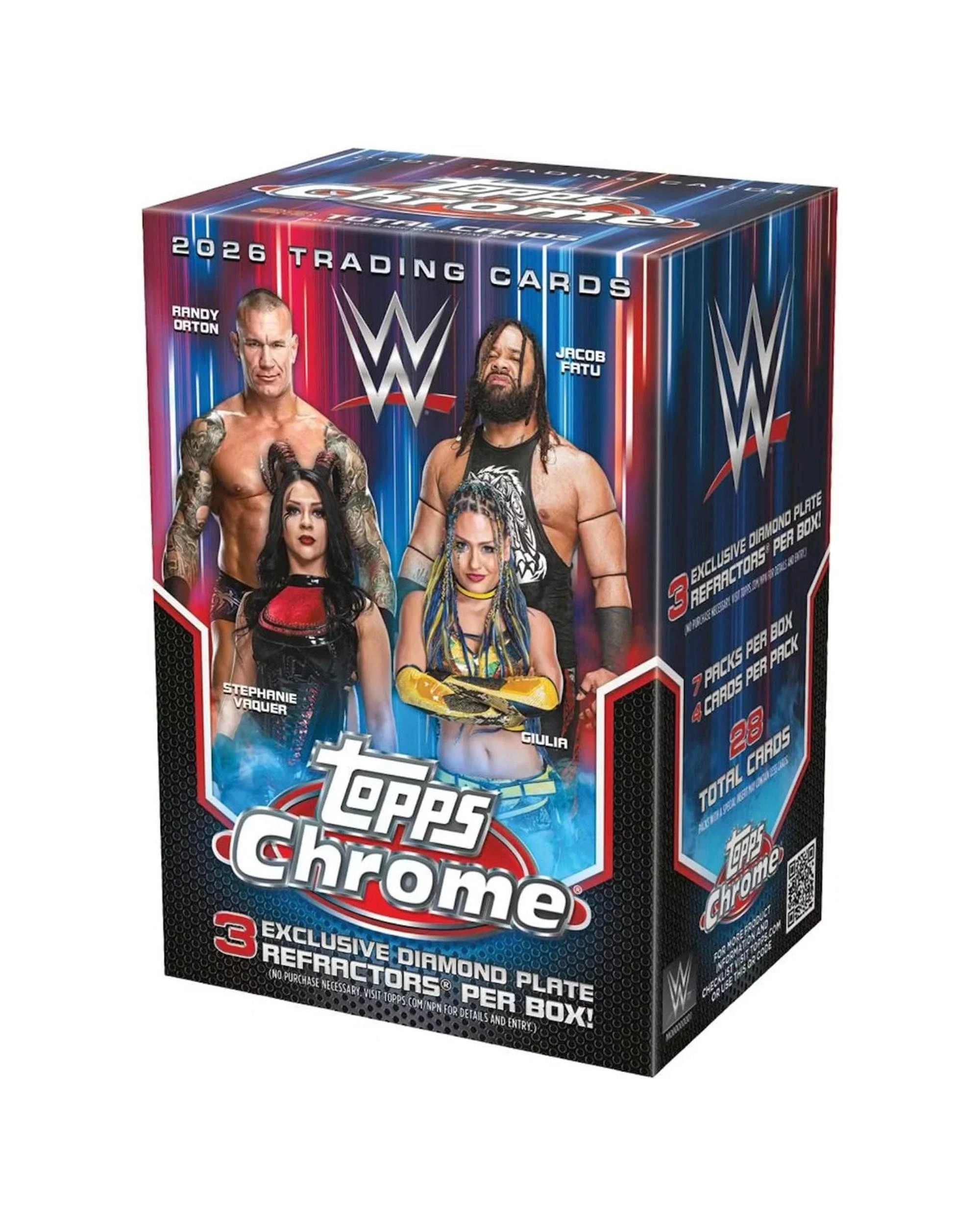 1 Topps 2026 Chrome WWE Wrestling Blaster Box, 1 of 10
