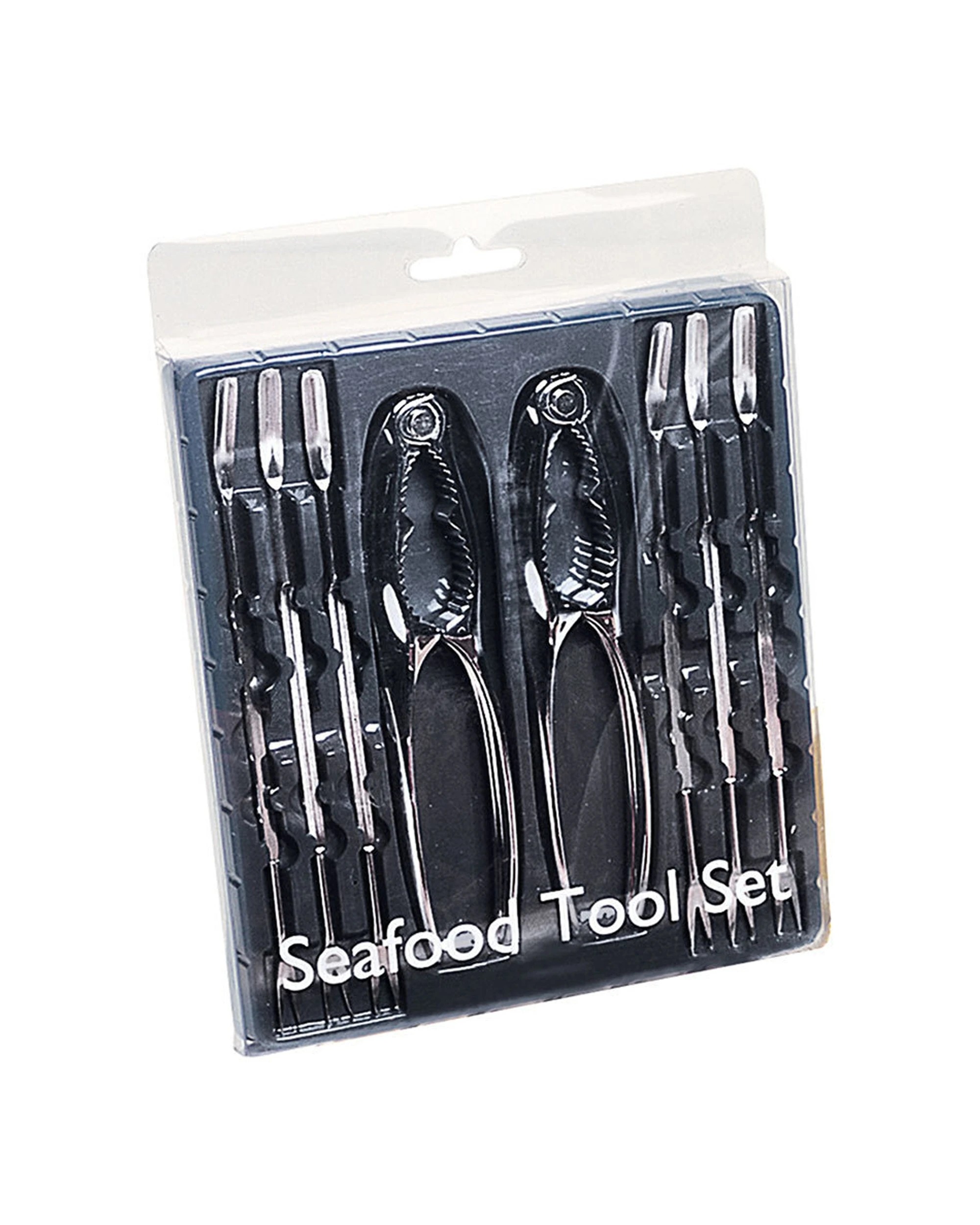 3 Avanti 8 Piece Seafood Tool Set With Crab And Lobster Crackers And Forks - Black, 3 of 3