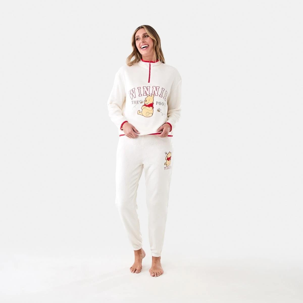 1 Winnie the Pooh License Fleece Pyjama Set Winnie Txt, 1 of 8