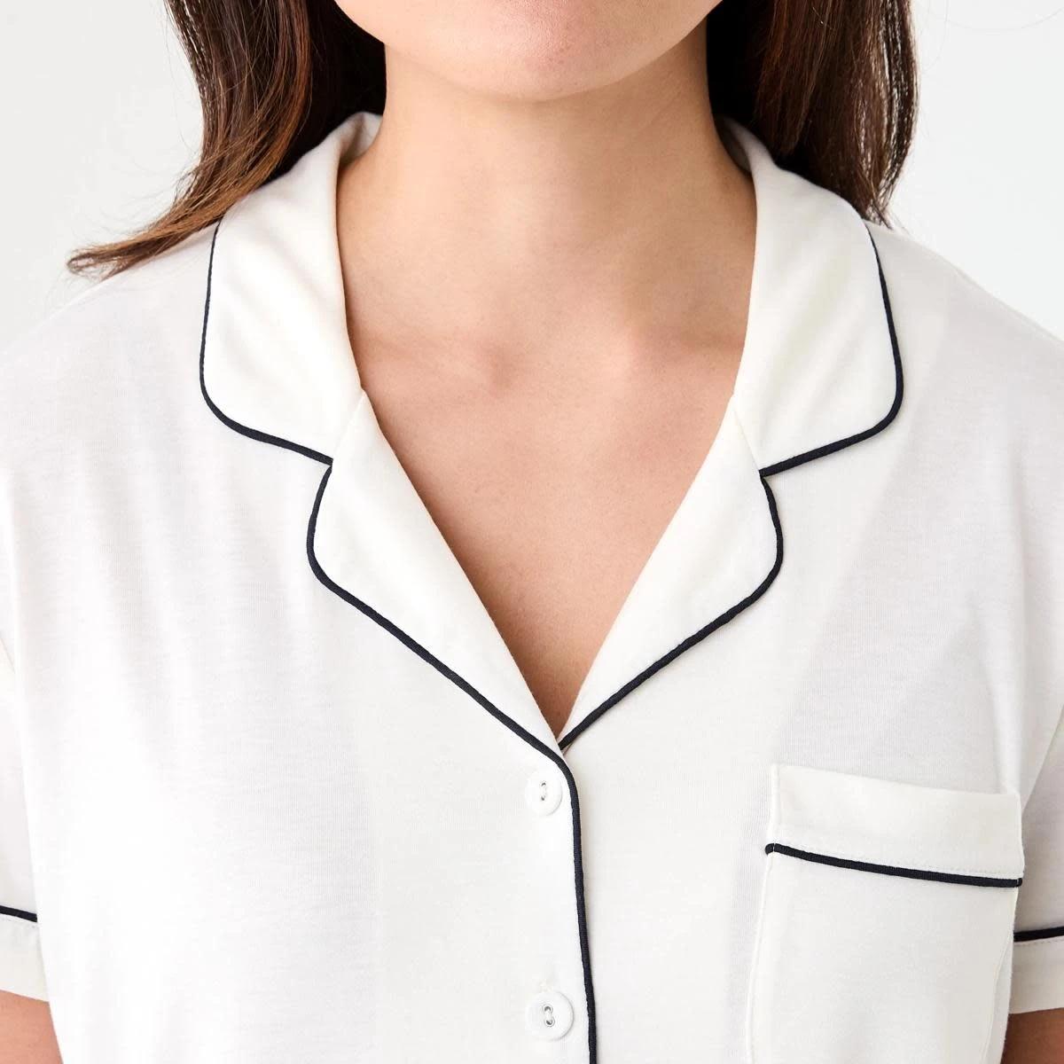 5 Short Sleeve Top and Shorts Comfort Pyjama Set WHISPER WHITE, 5 of 8