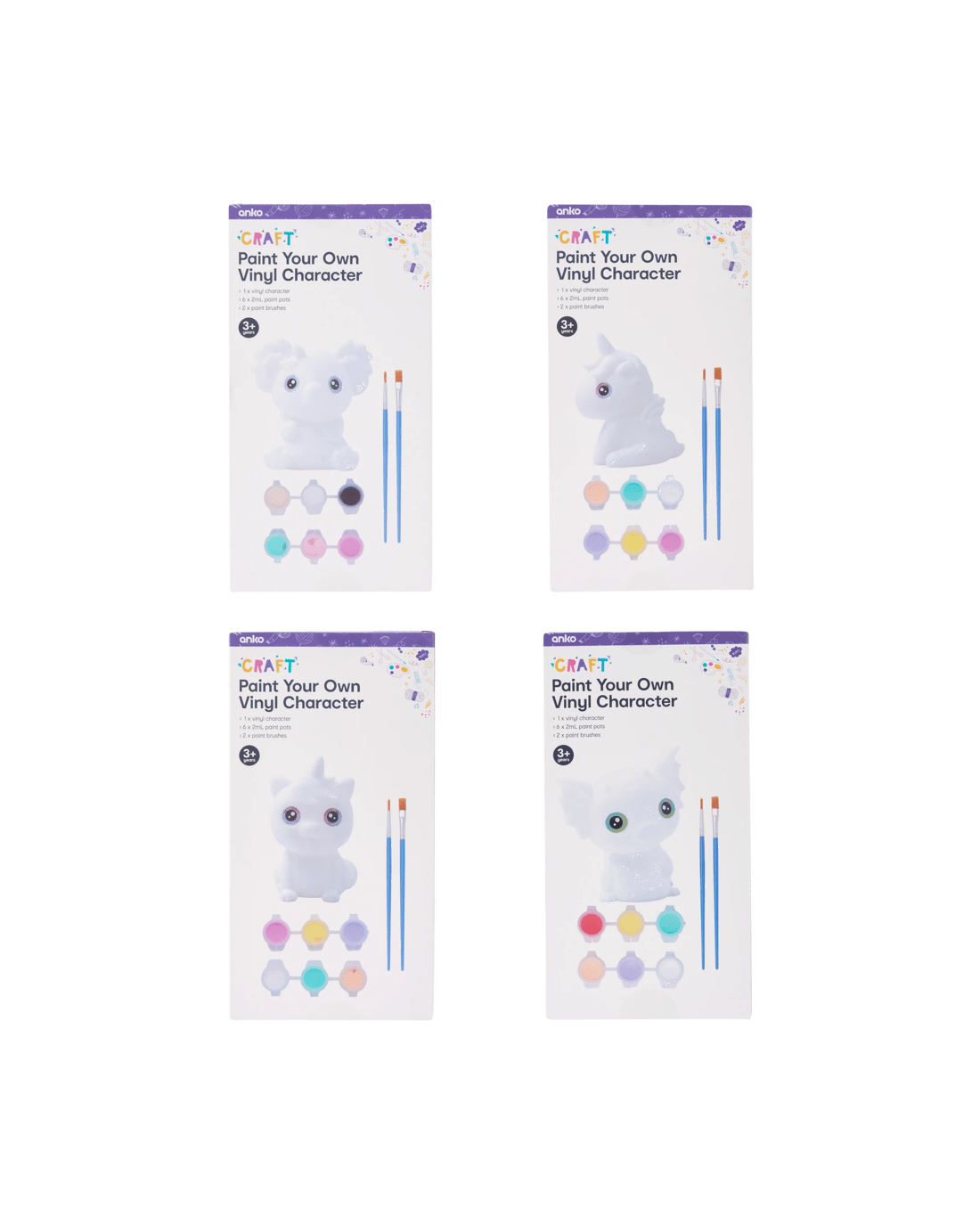 8 Paint Your Own Vinyl Character Kit - Assorted, 8 of 8