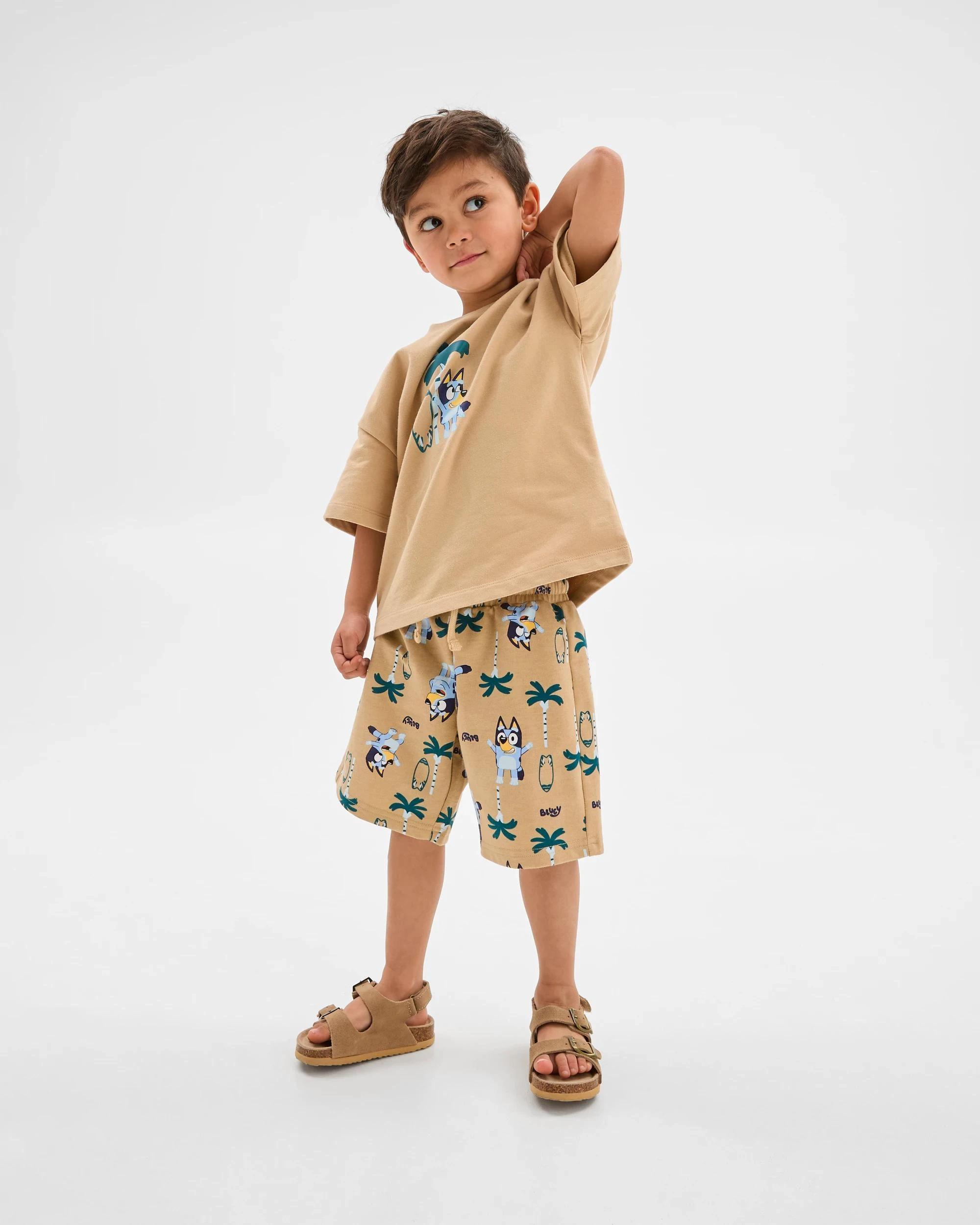 1 Bluey T-Shirt and Short 2 Piece Set BROWN, 1 of 8