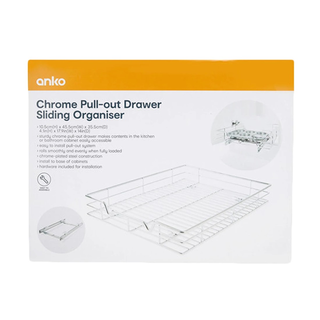 7 Chrome Pull-out Drawer Sliding Organiser, 7 of 7