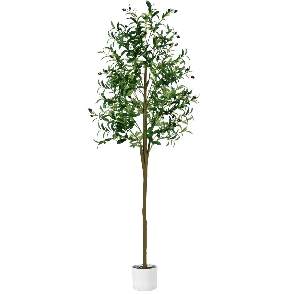 1 AUSWAY 210cm Artificial Olive Tree Green Potted House Plants Imitation, 1 of 5