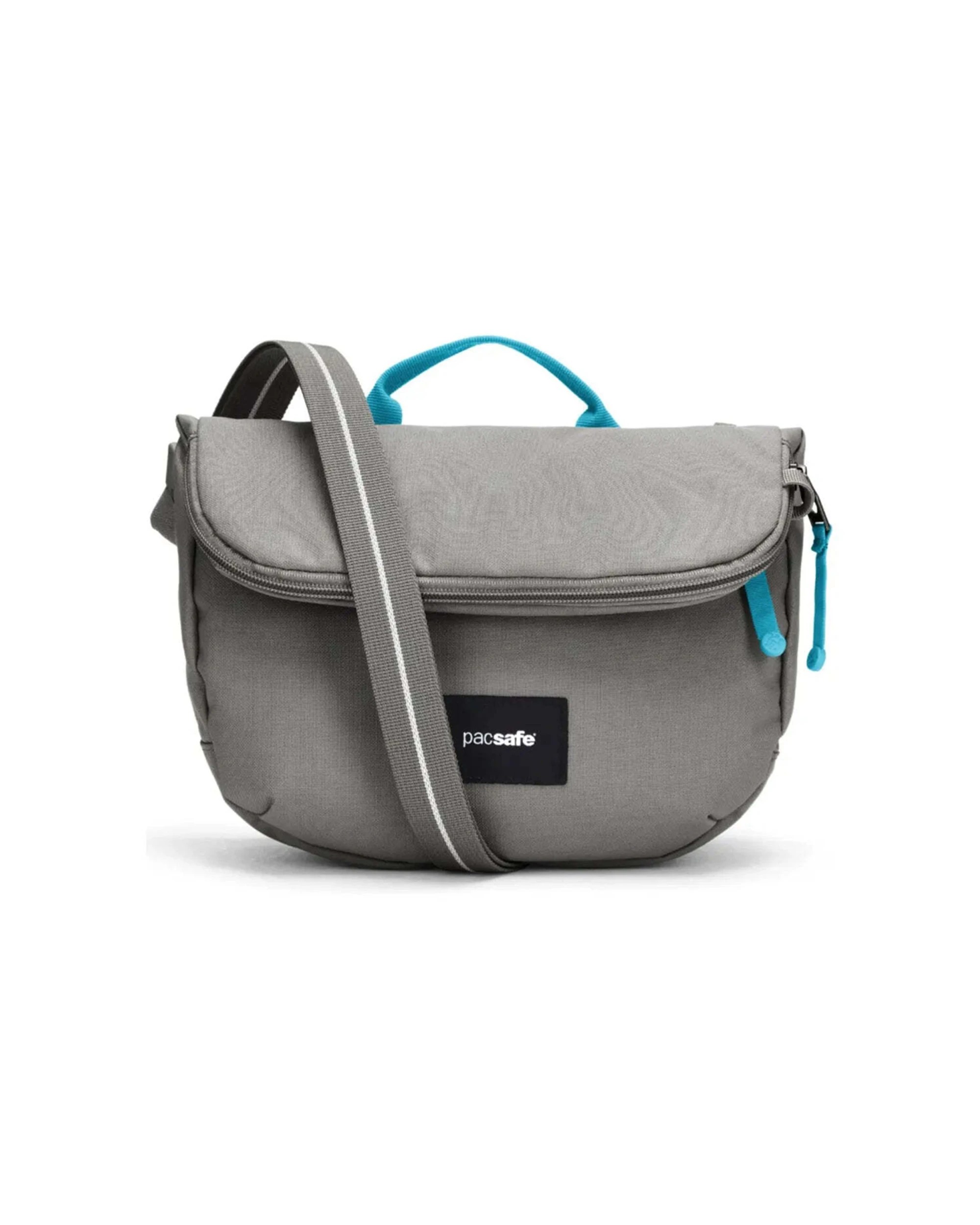 1 Pacsafe Go Anti-Theft Saddle Crossbody Bag RFIDsafe Blocking Pockets Cut Resistant Stone - Grey, 1 of 8