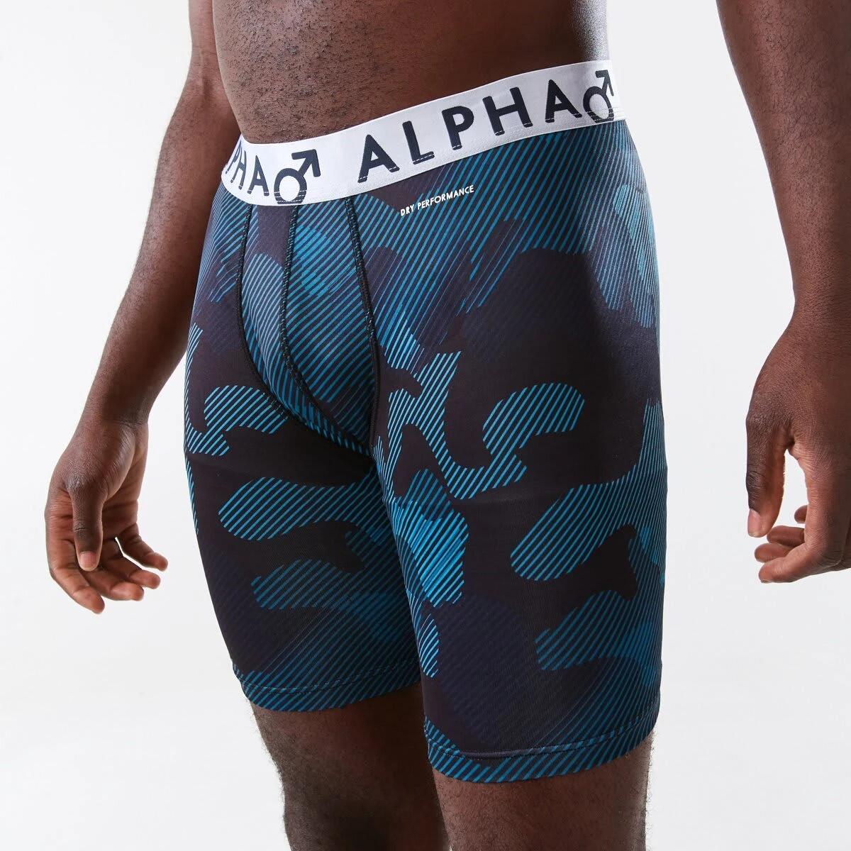 2 Long Leg Printed Sports Trunks LINE CAMO, 2 of 5