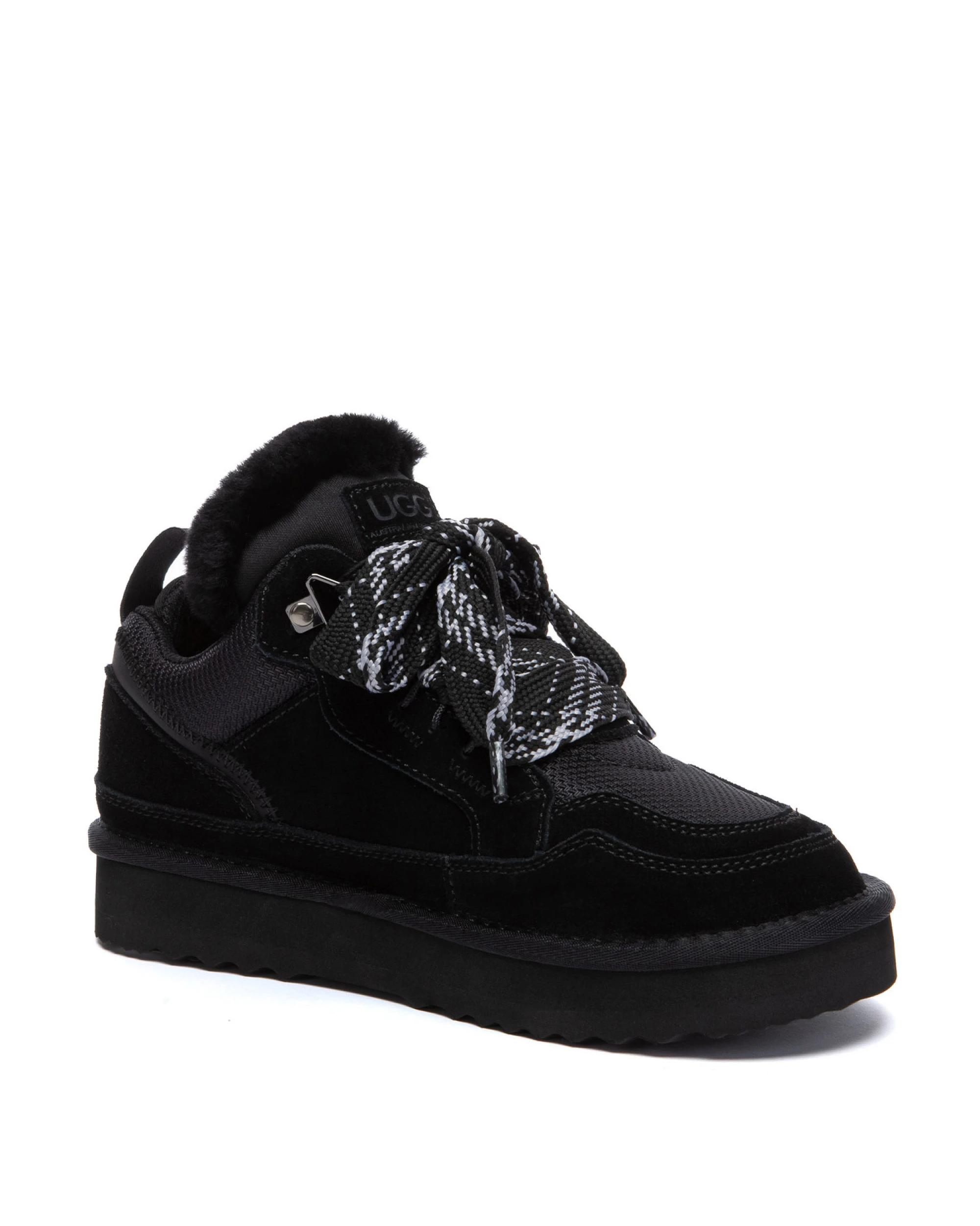 2 Australian Shepherd UGG Womens Parkyr Platform Sneakers BLACK, 2 of 5