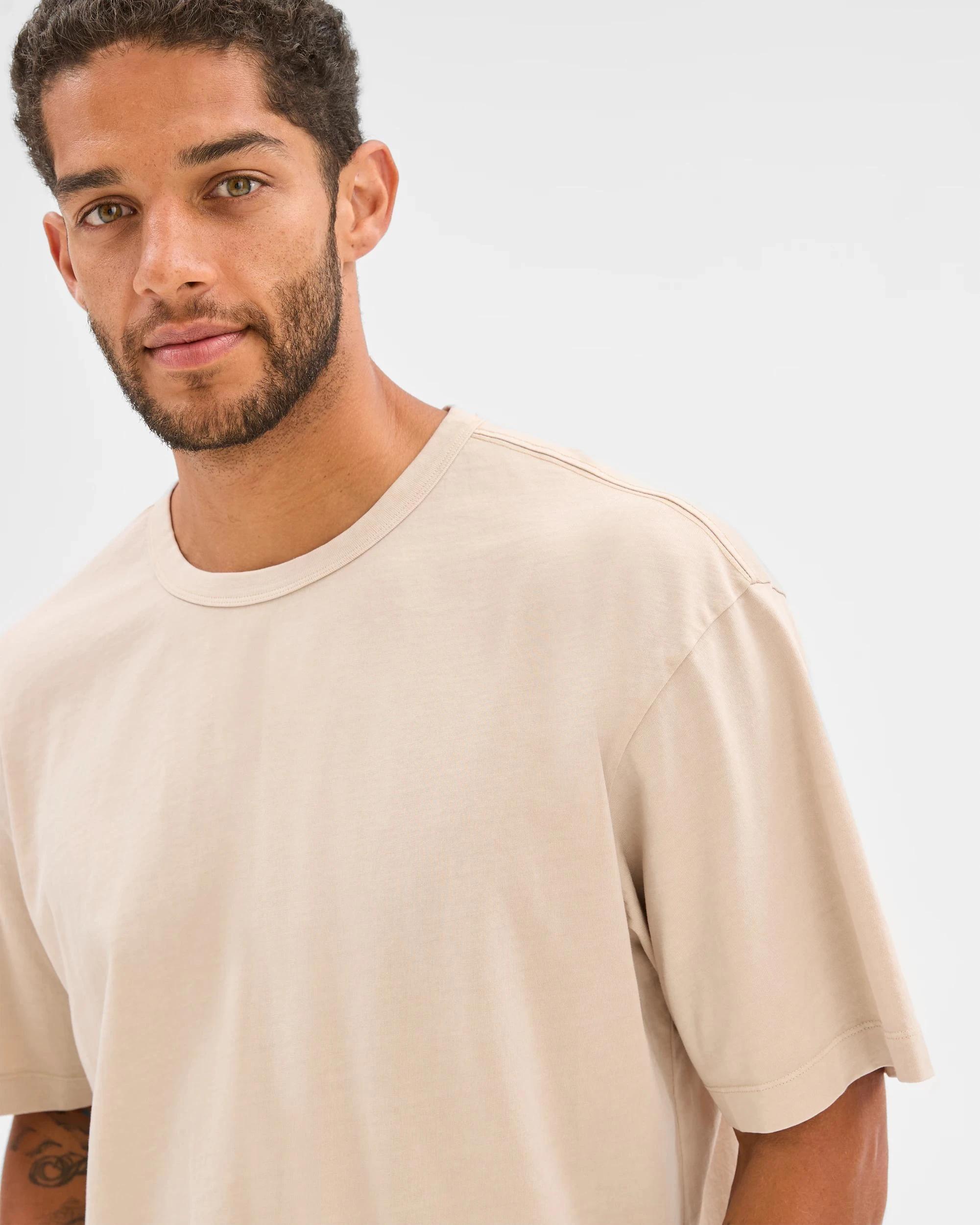 4 Target Man Australian Cotton T-Shirt LIGHT STONE, 4 of 6