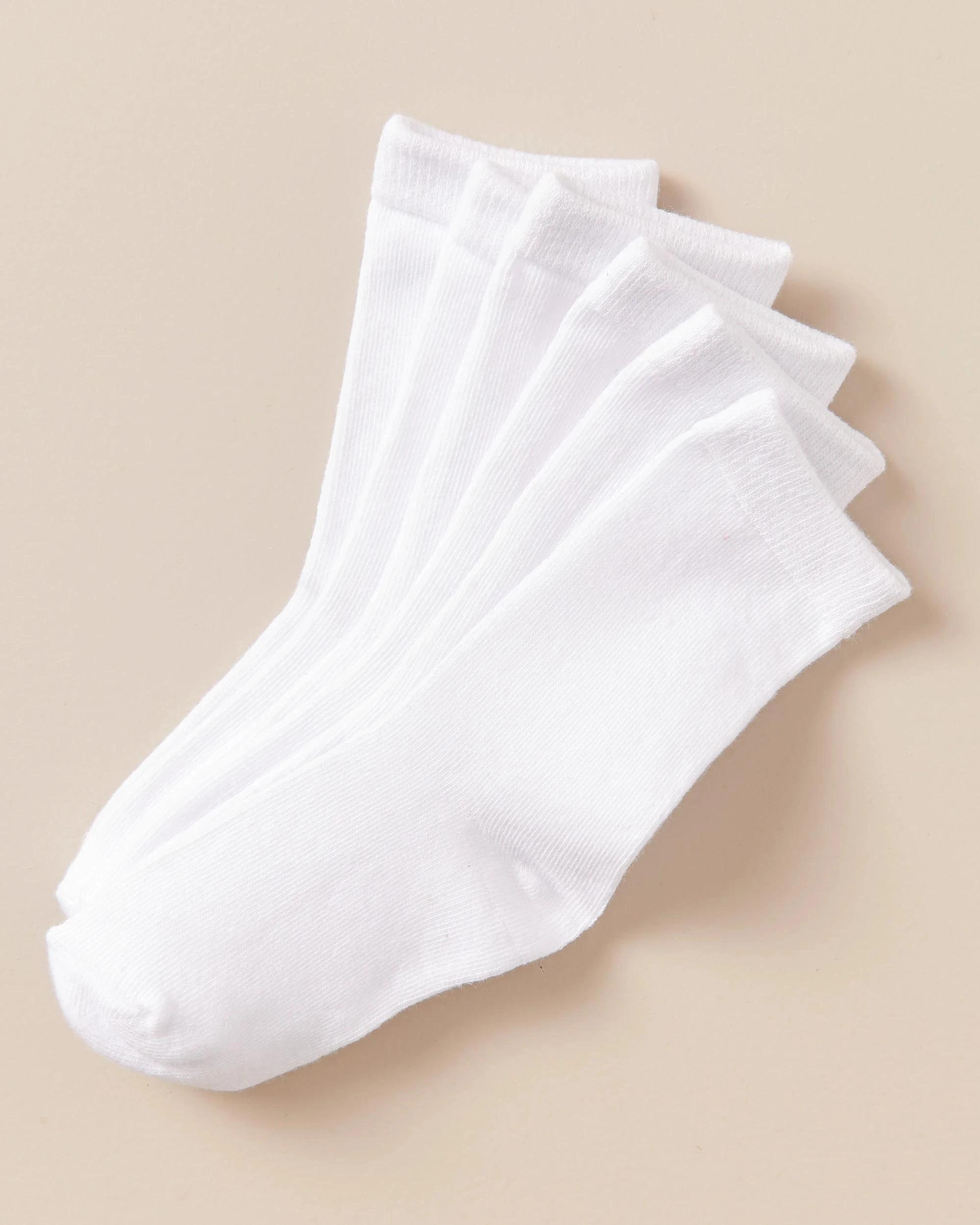 1 6 Pack Maxx School Crew Socks WHITE, 1 of 2