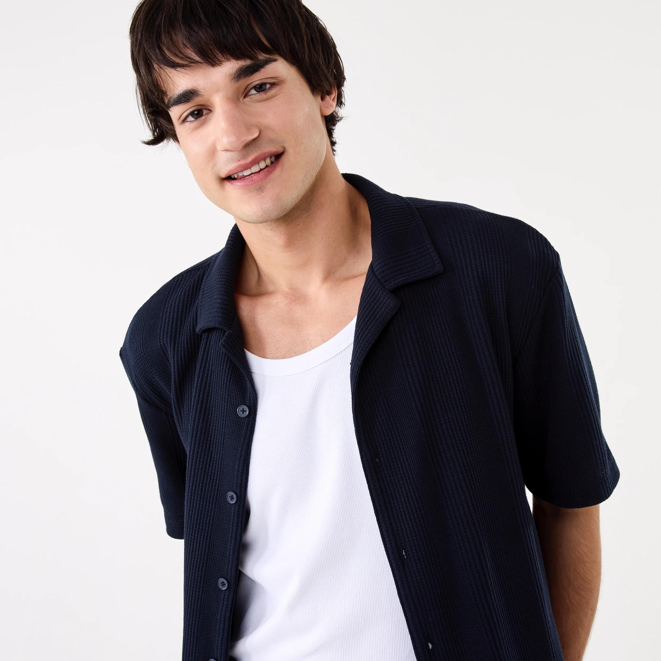 5 Short Sleeve Textured Knit Shirt SKY CAPTAIN, 5 of 10