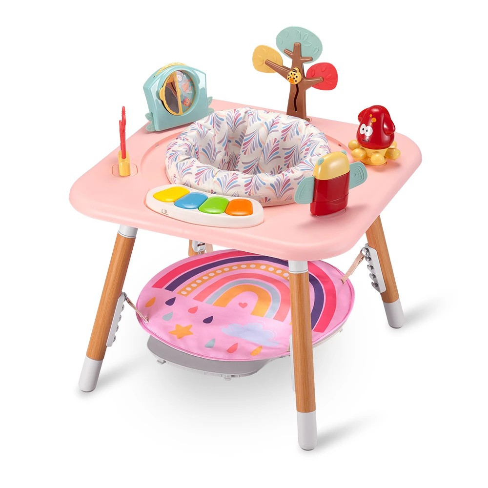 1 PlayPals Baby Activity Center 360° Swivel Seat 5 Heights Jumper - Pink, 1 of 3
