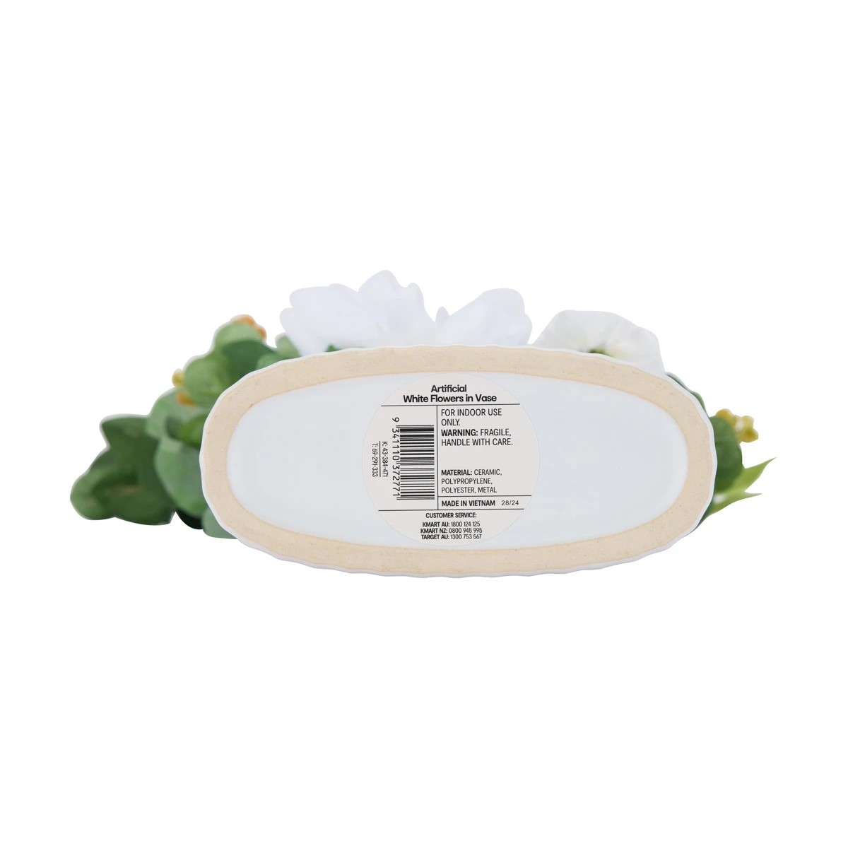 4 Artificial White Flowers in Vase, 4 of 4