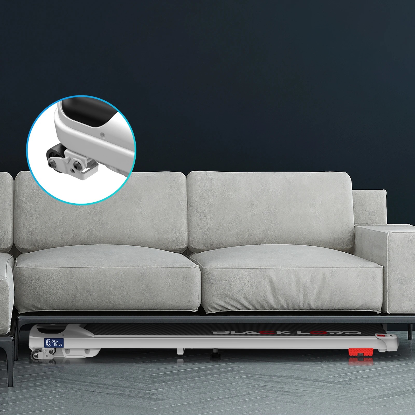 8 Black Lord Treadmill Incline Walking Pad - White, 8 of 9