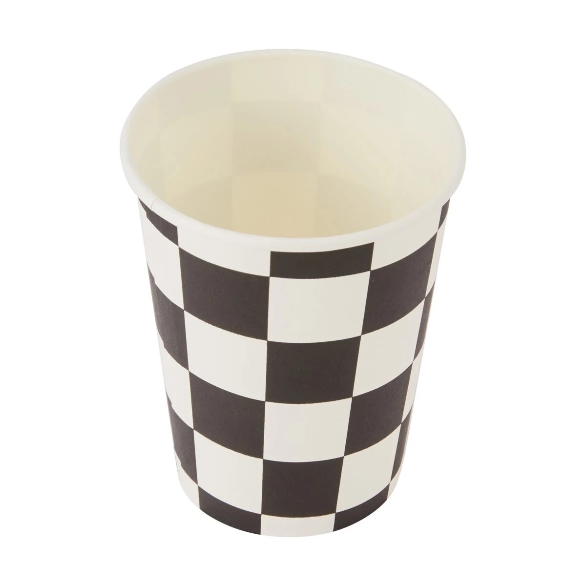 2 24 Pack Black and White Checkered Paper Cups, 2 of 3