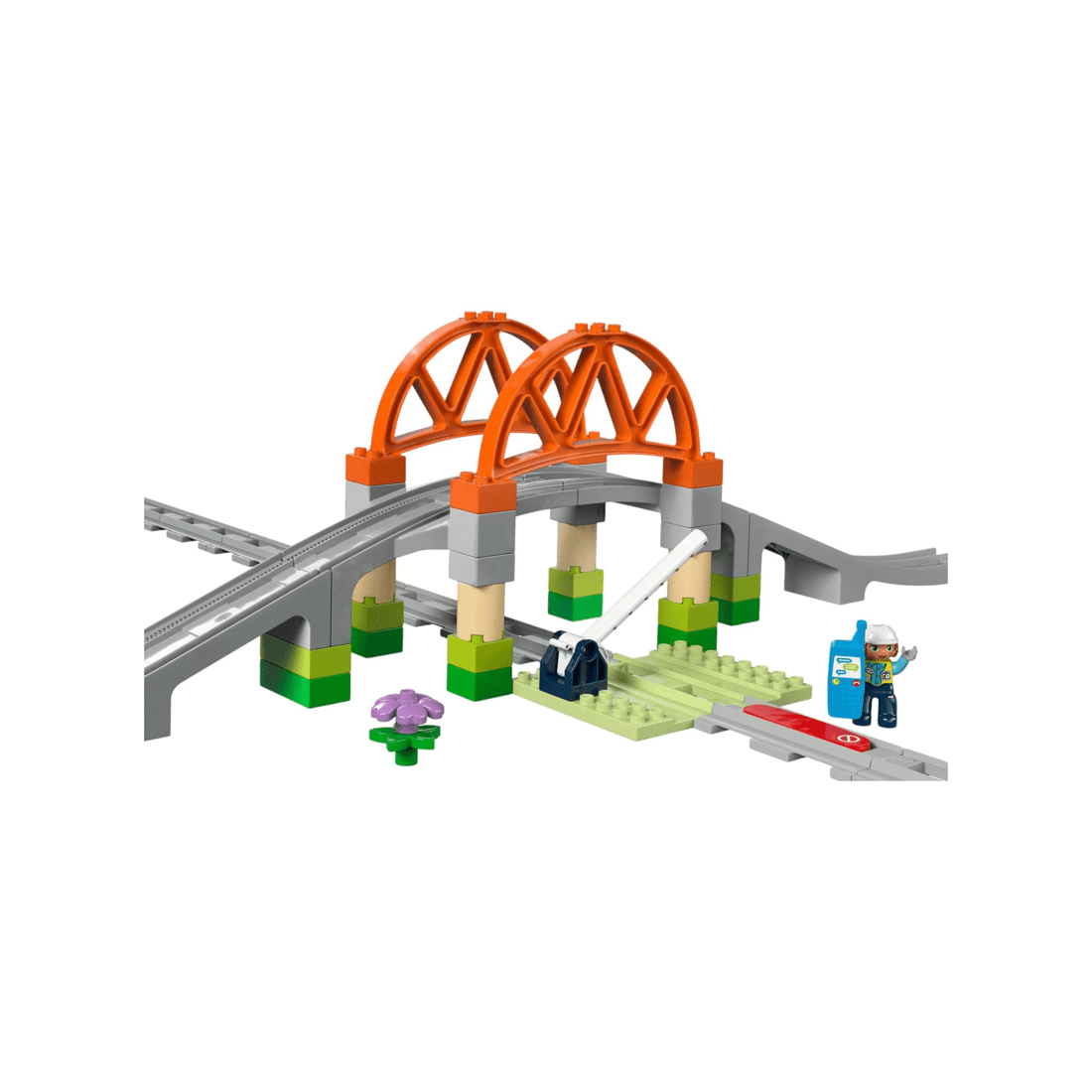 3 The LEGO Group LEGO DUPLO Town Train Bridge and Tracks Expansion Set - 10426, 3 of 10