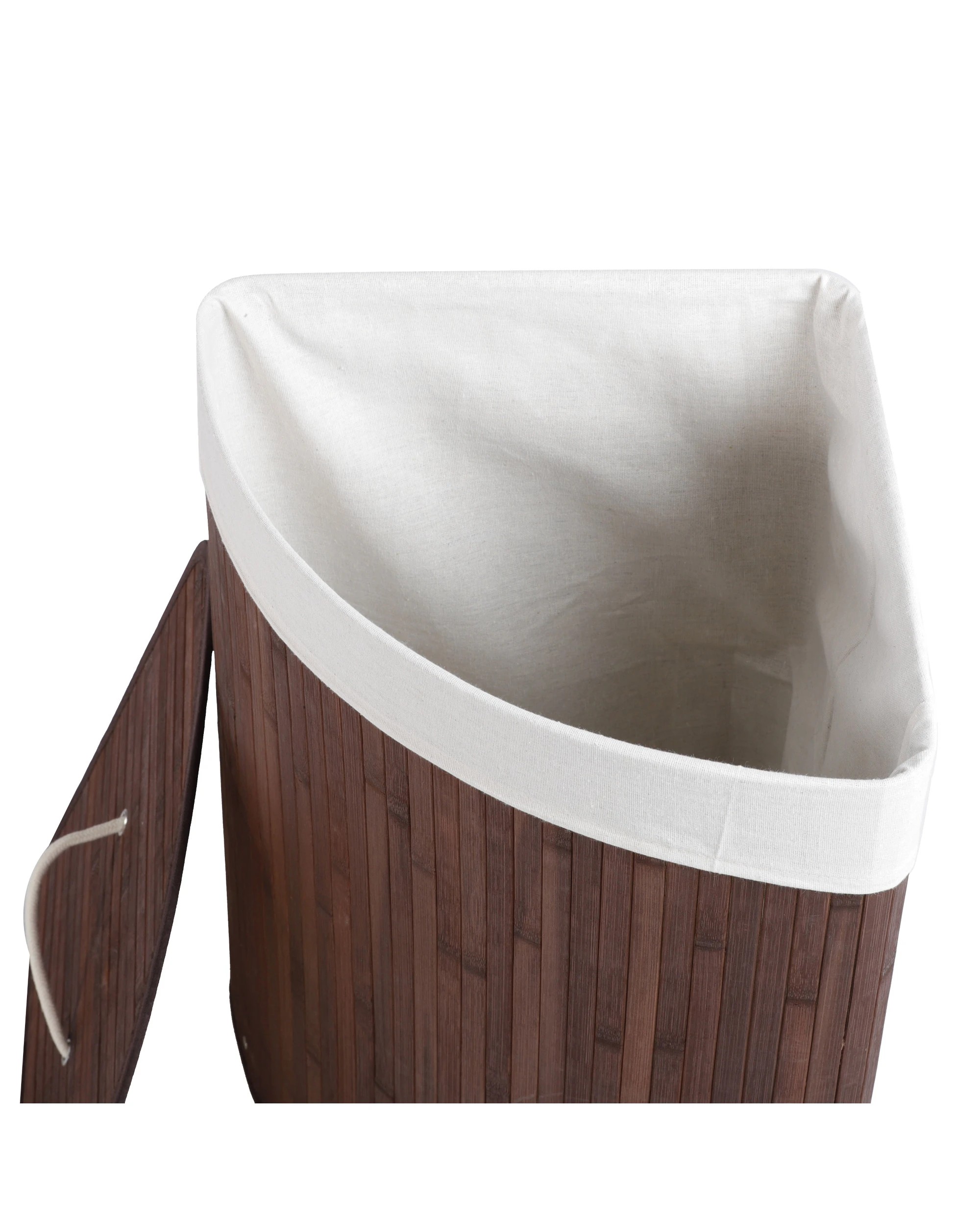 7 Sherwood Home Corner Folding Bamboo Laundry Hamper 35x35x60cm - Brown, 7 of 7
