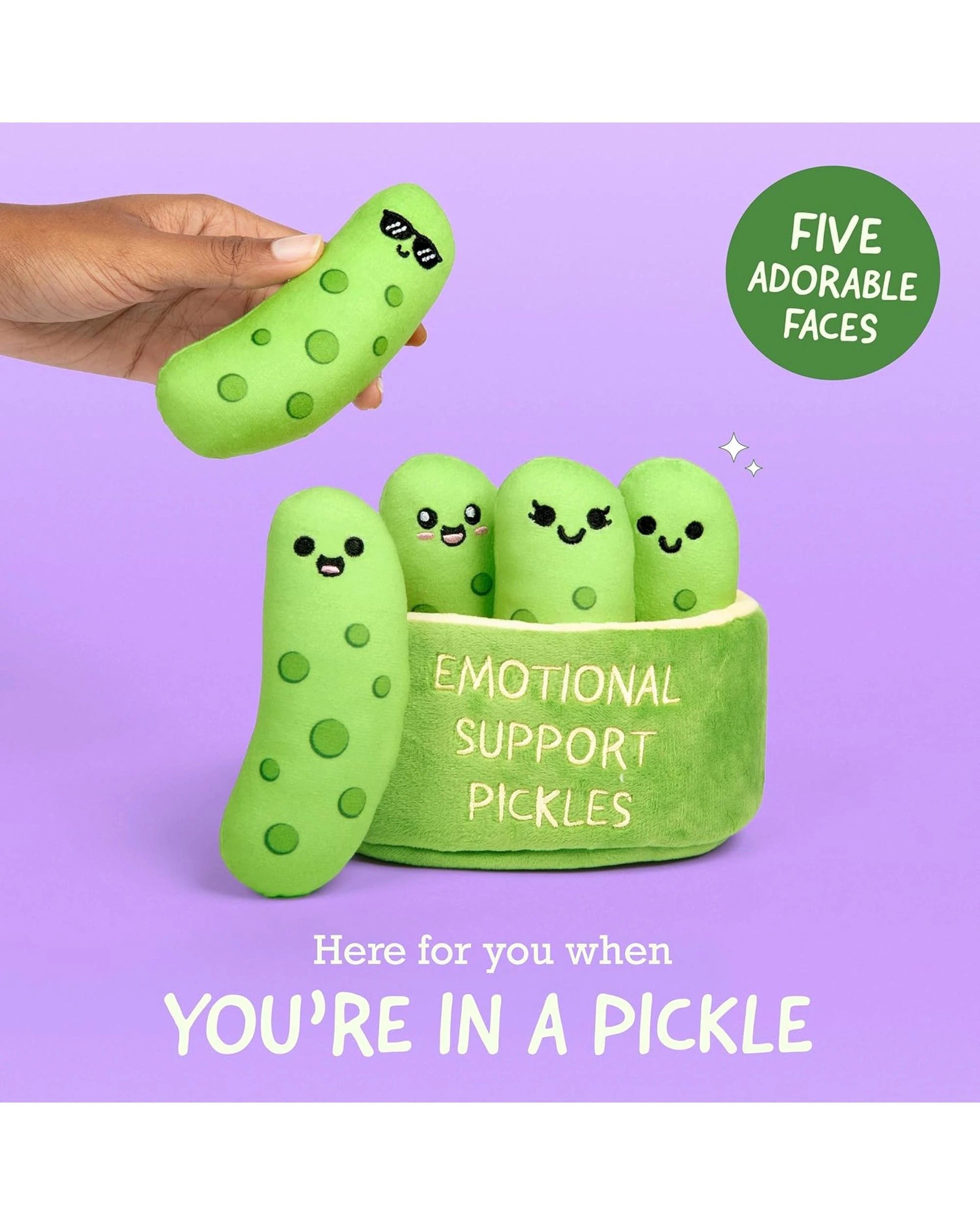 6 Emotional Support Pickles Plush Set, 6 of 6