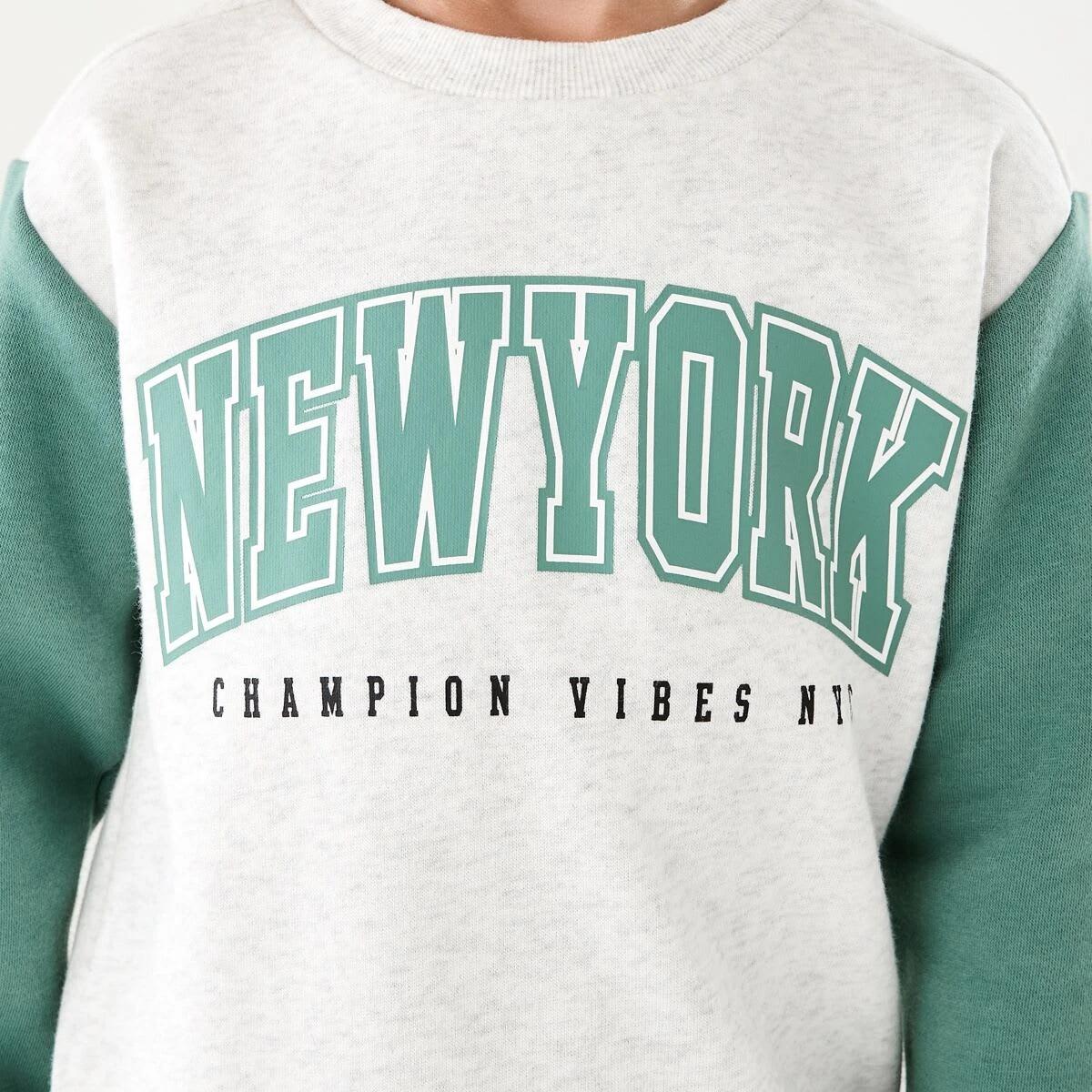 4 Print Crew Neck Sweatshirt Wht Newyor, 4 of 8