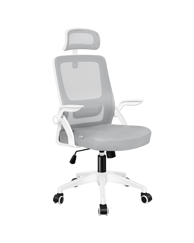 Alfordson Mesh Office Chair Executive Seat Tilt Fabric Gaming Racing Computer - White 