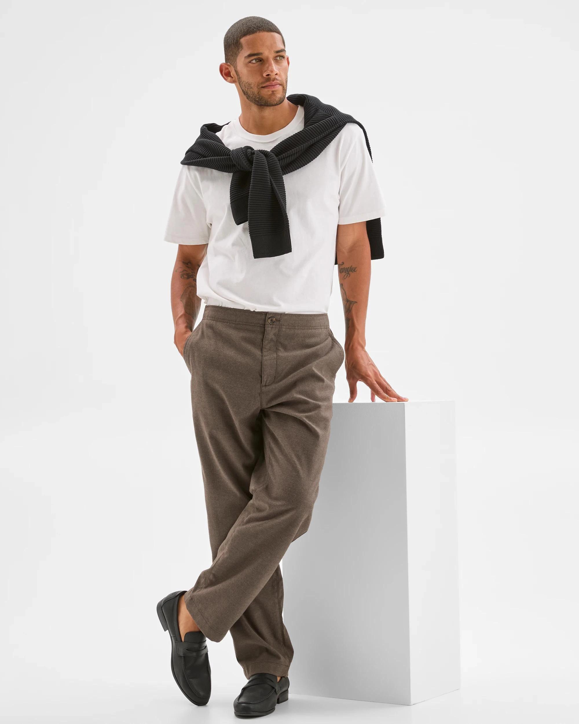 1 Target Man Brushed Relaxed Pants CHOCOLATE, 1 of 6