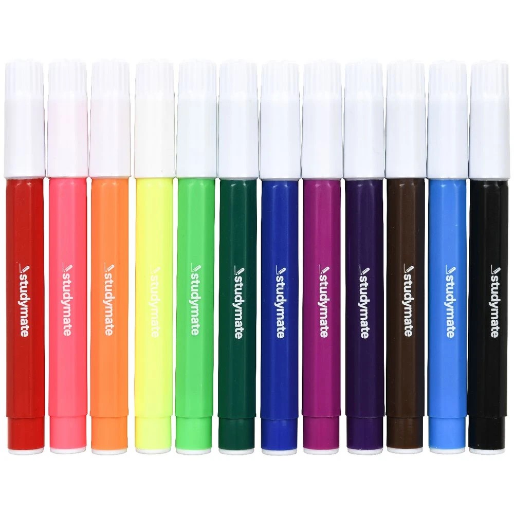 3 Studymate Jumbo Coloured Markers 12 Pack, 3 of 10