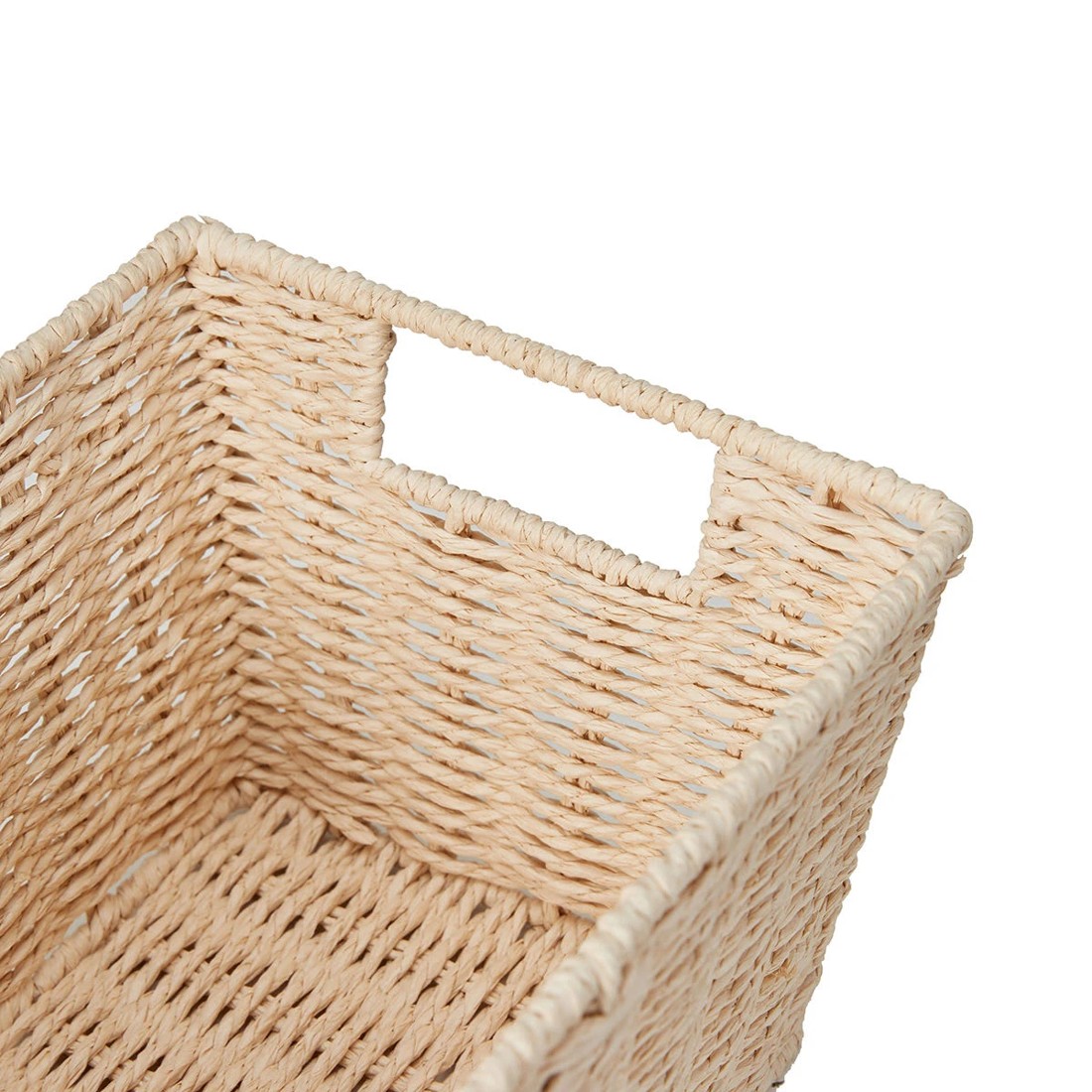 2 Rectangle Tapered Paper Rope Basket - Natural, 2 of 7