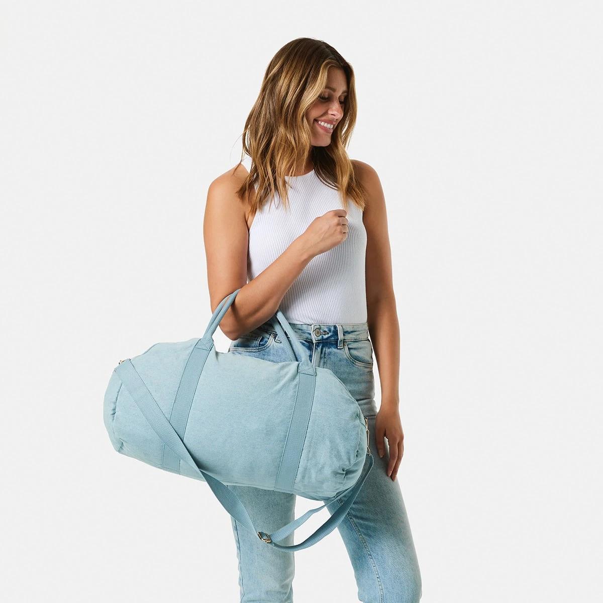 4 Casual Weekender Bag Chambray, 4 of 5